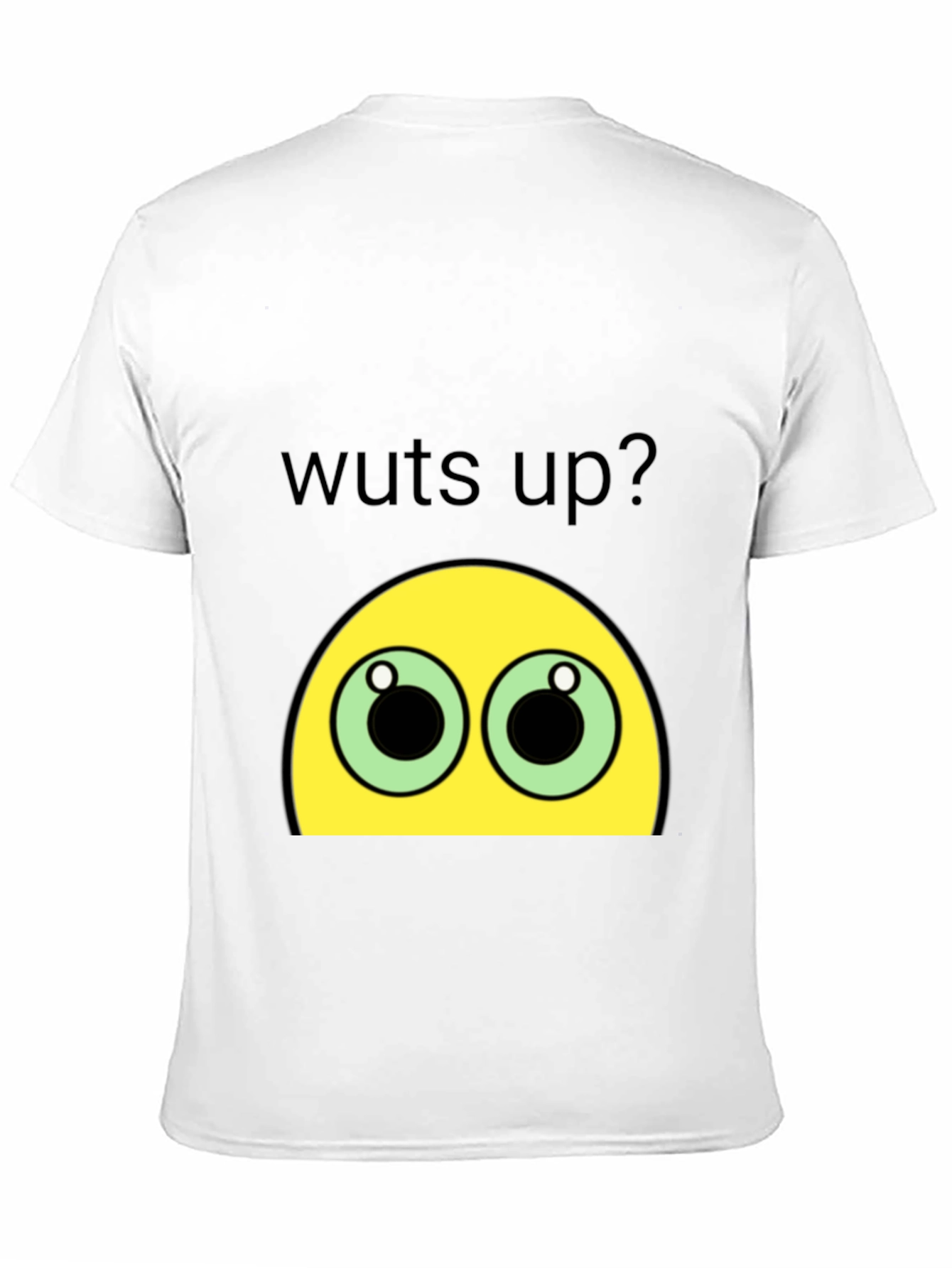 Black Funny Wuts Up? Emoji Black T-Shirt view 11