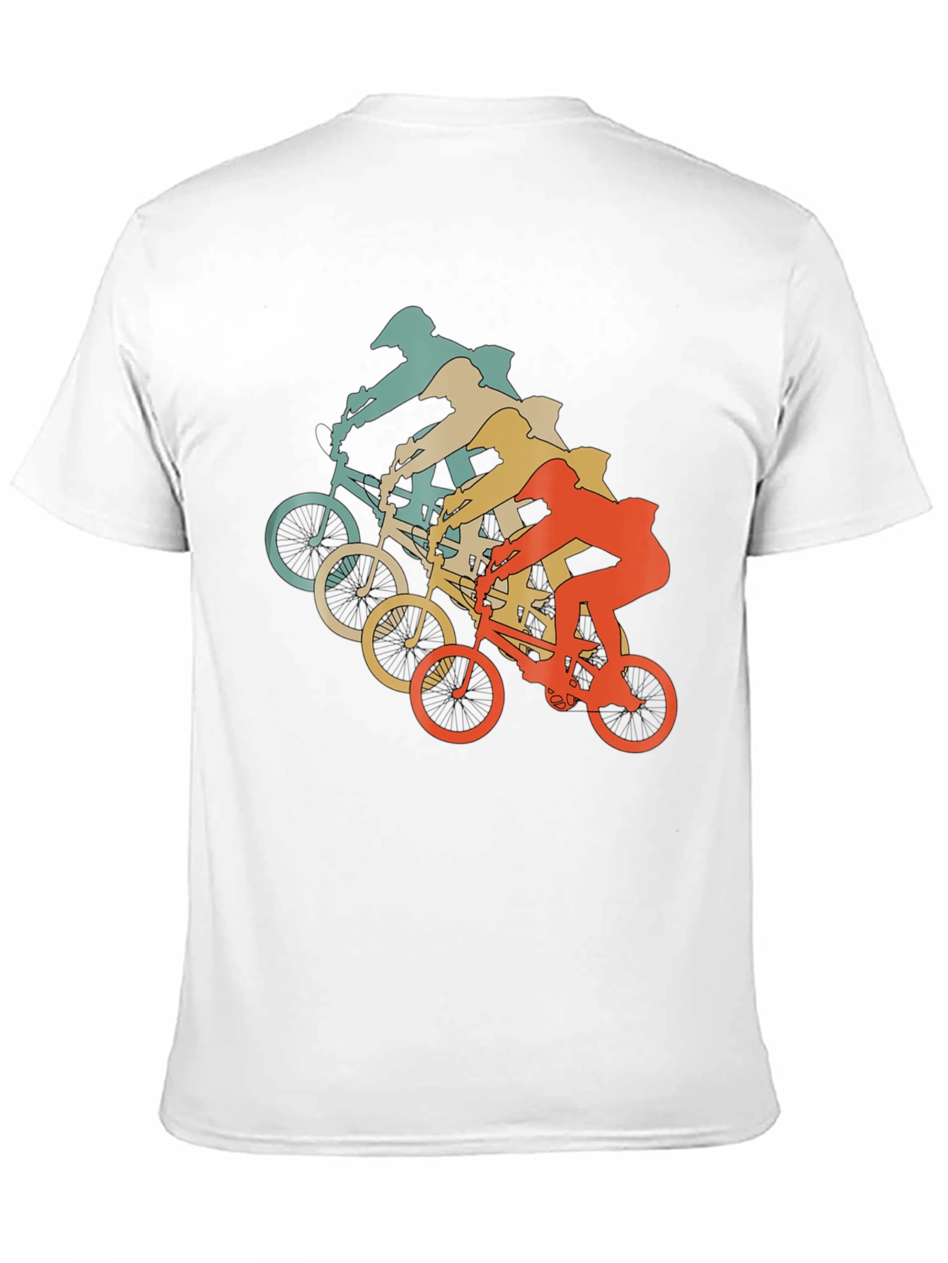 Black Vintage Mountain Biker Graphic T-Shirt - Retro Cycling Tee view 11