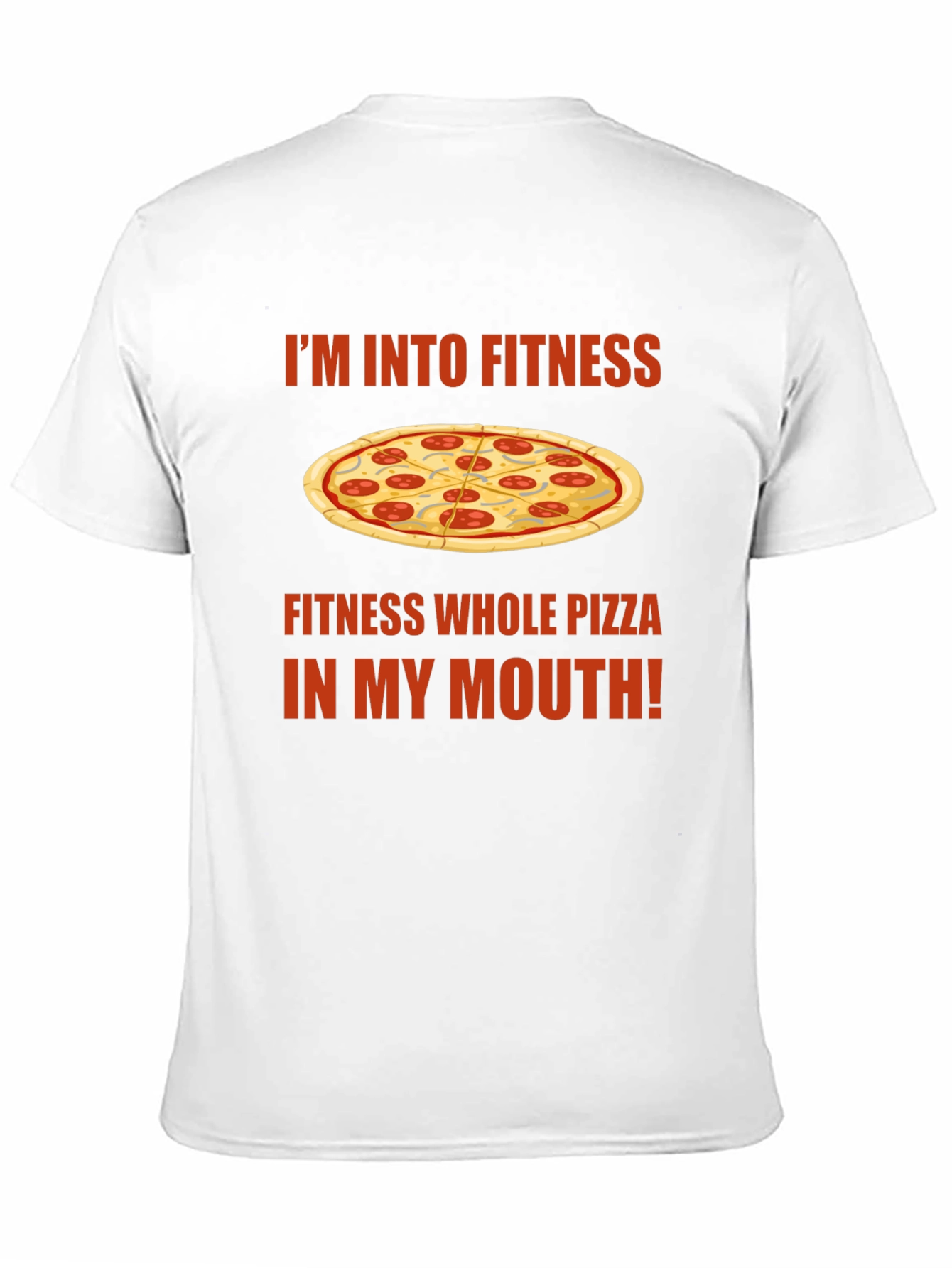 Black Funny Pizza Fitness Graphic T-Shirt view 11