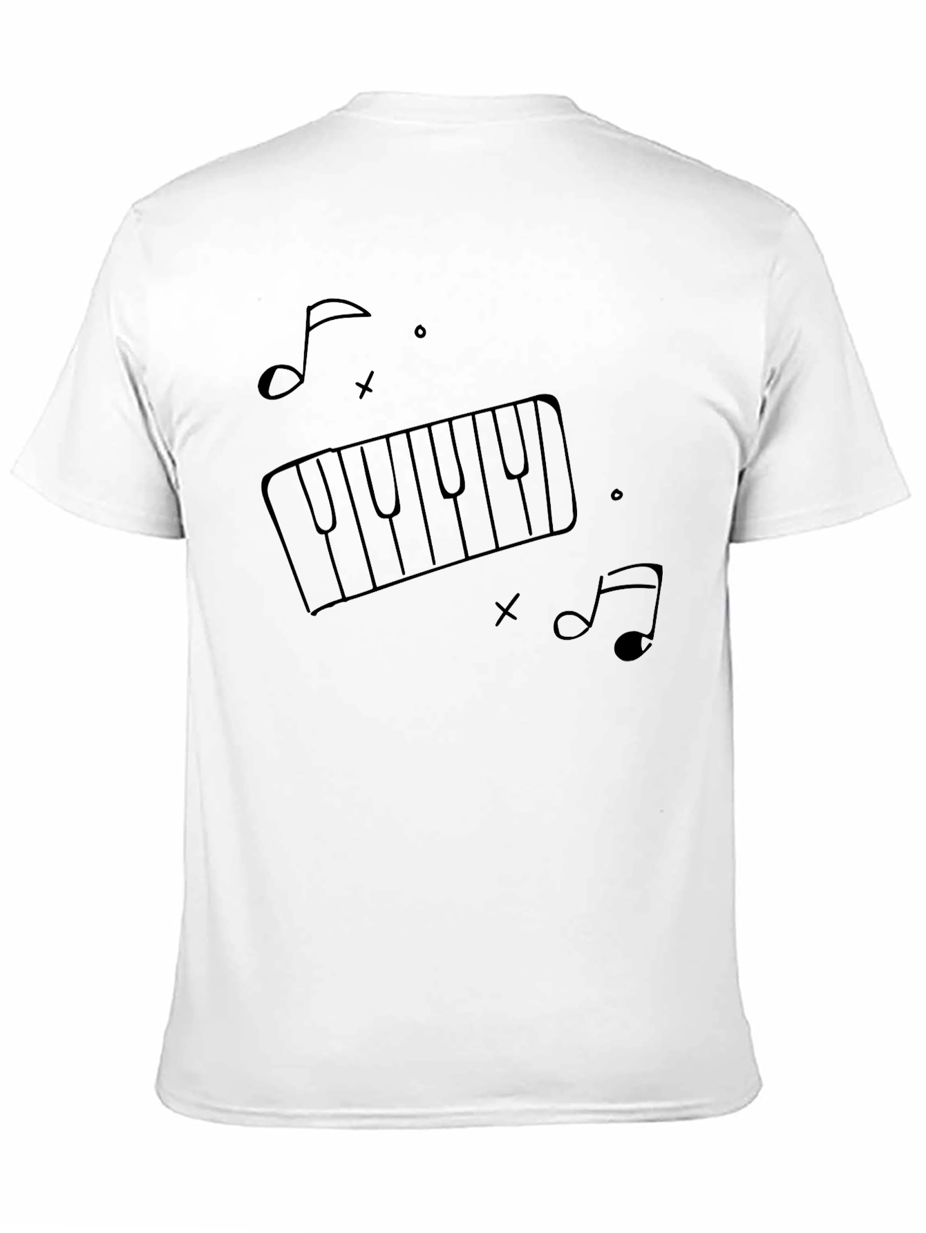 Black Musical Piano Keys T-Shirt - Stylish Graphic Tee view 11