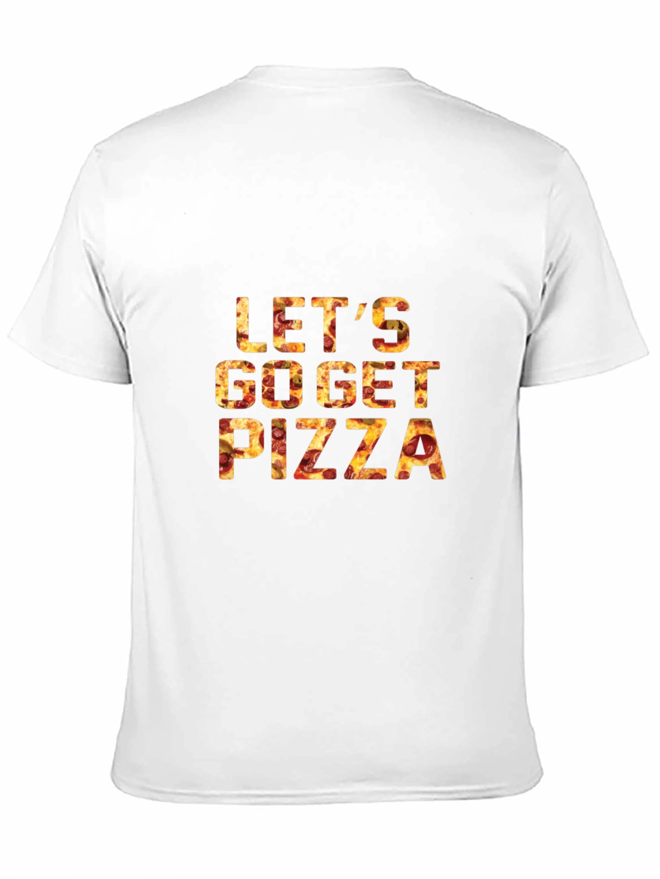 Black Let's Go Get Pizza Graphic Tee - Black Casual T-Shirt view 11