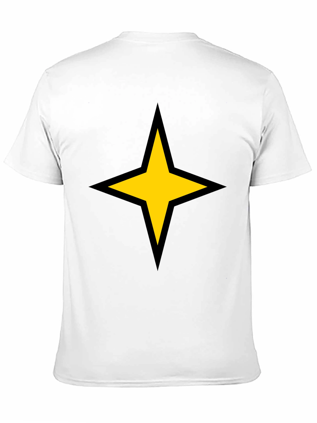 Black Bold Star Graphic Tee - Black Cotton Blend view 11
