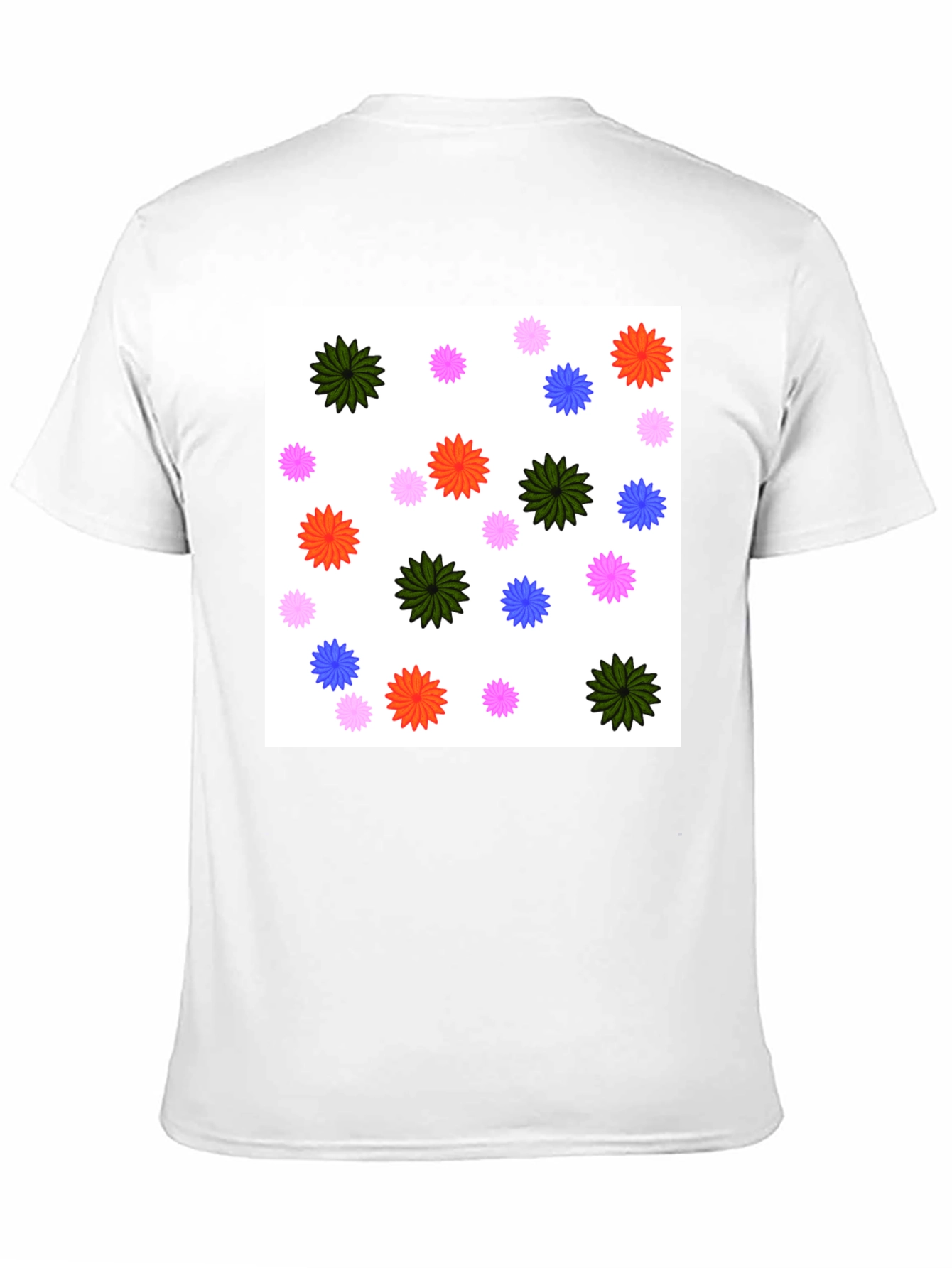 Black Floral Patterned Black T-Shirt view 11