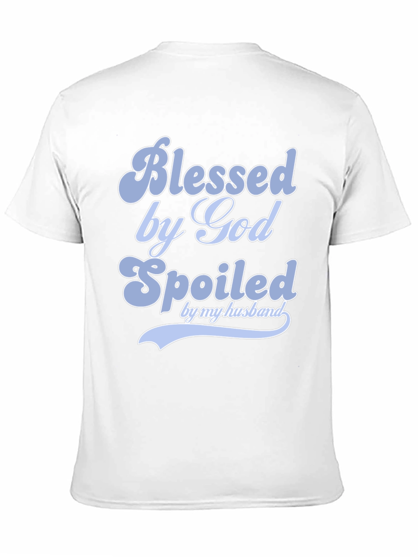 Black Blessed by God Spoiled by Husband T-Shirt view 11