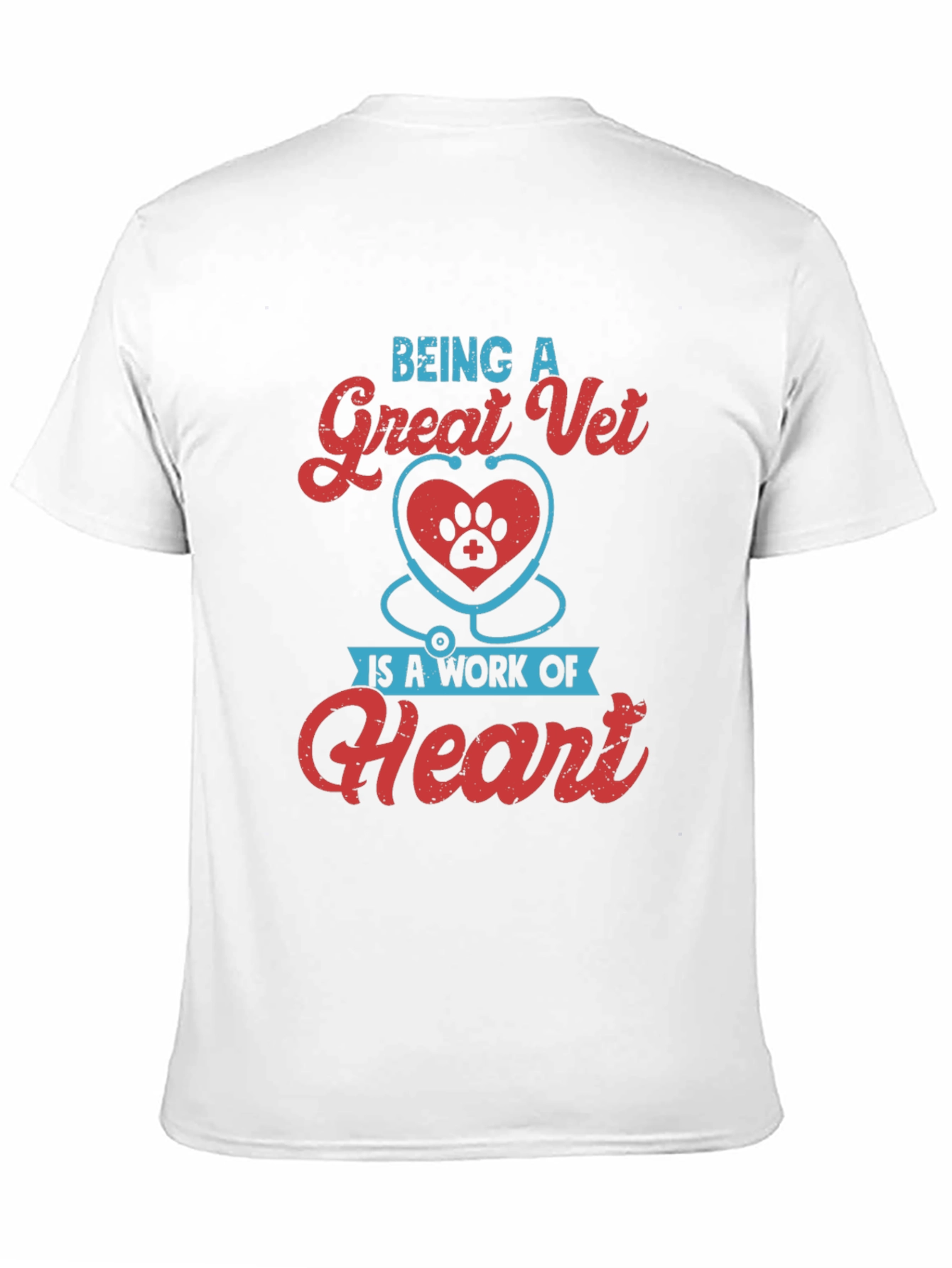 Black Great Vet Heart Paw T-Shirt - Veterinarian Gift view 11