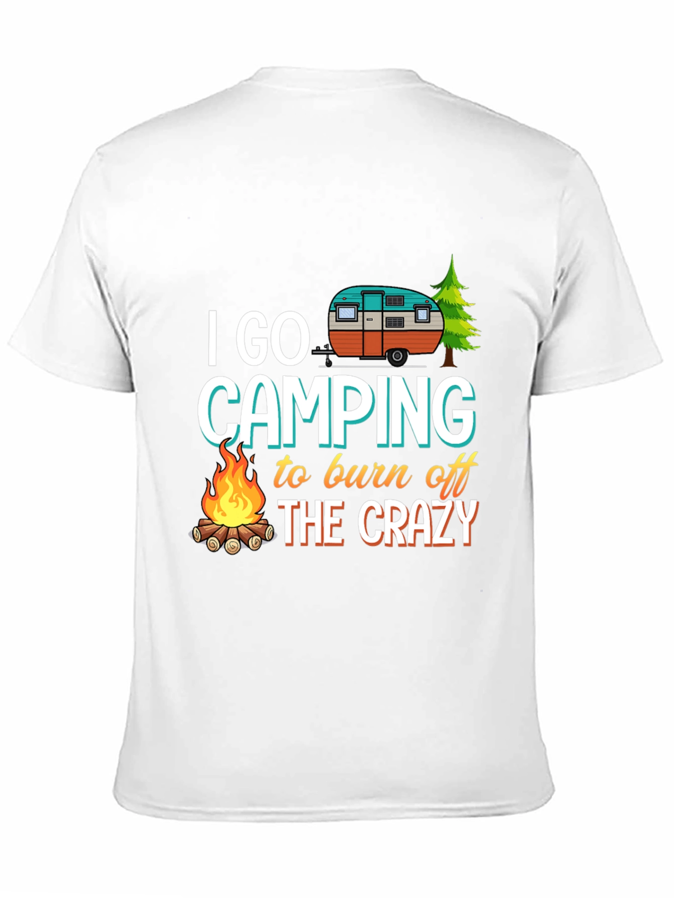 Black Camping Crazy Burn Off T-Shirt view 11