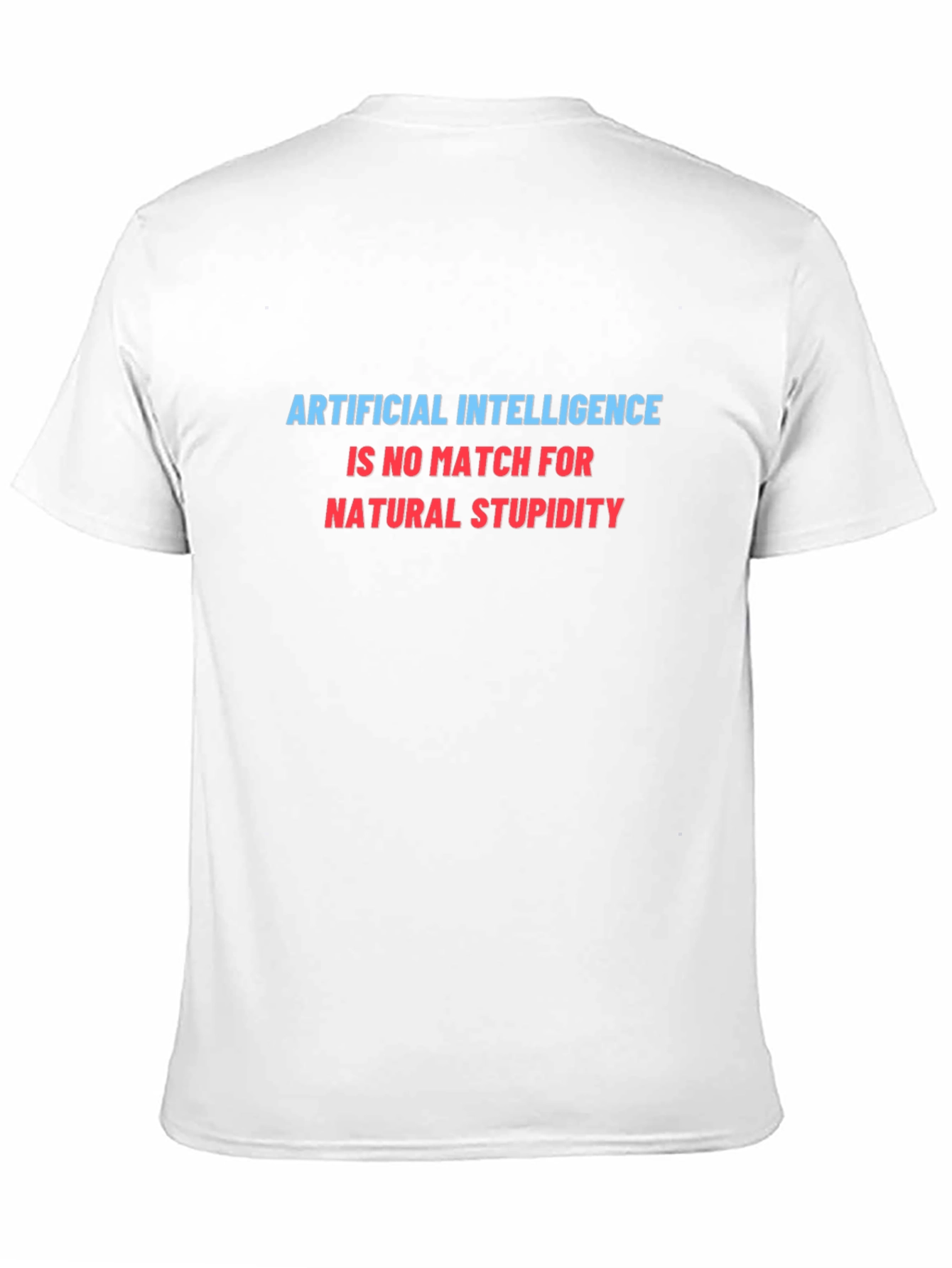 Black AI vs Stupidity Graphic Tee - Funny Slogan T-Shirt view 11