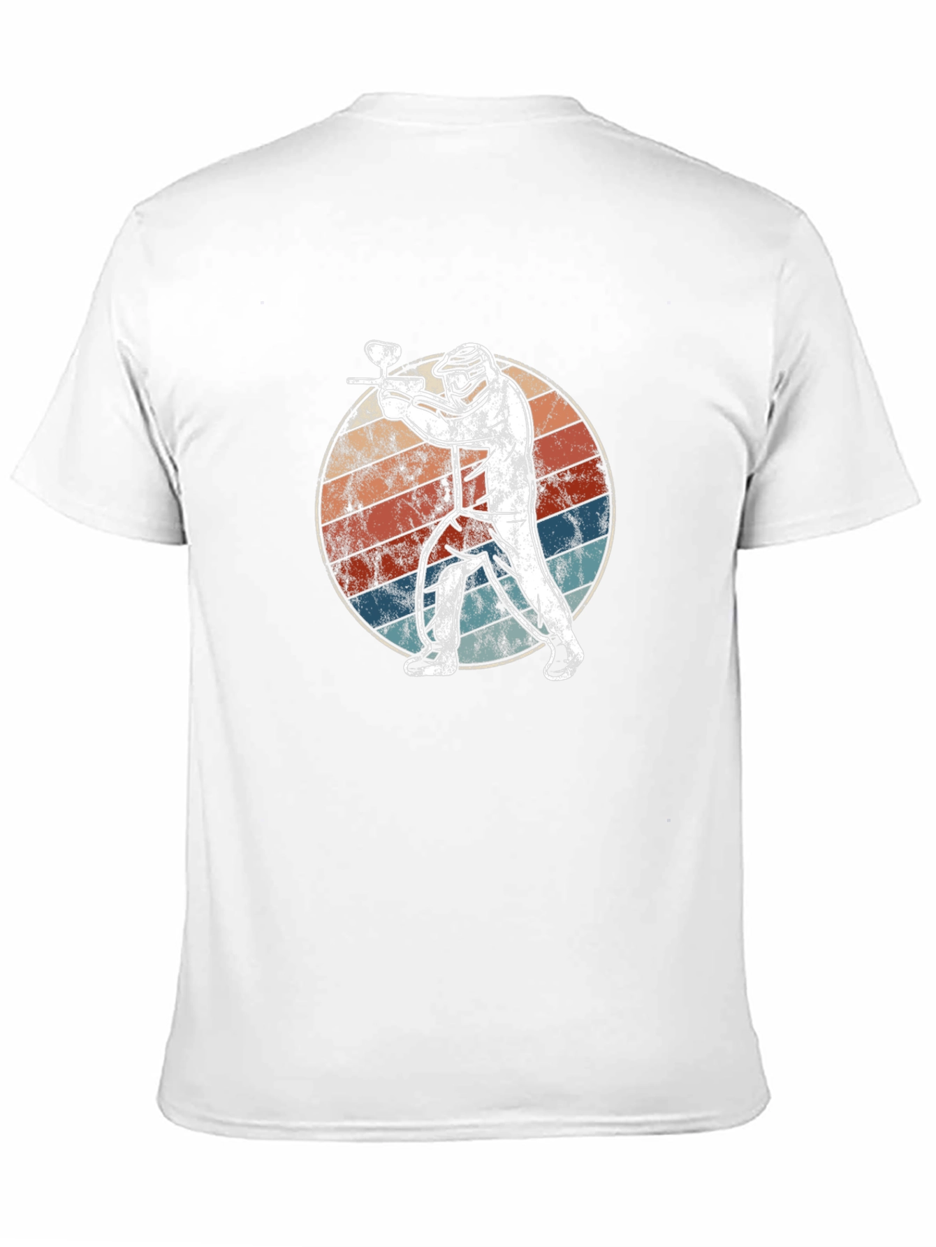 Black Paintball Player Graphic T-Shirt - Retro Style view 11