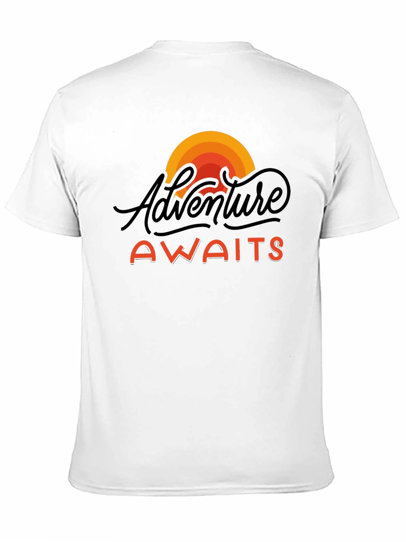 Black Adventure Awaits Graphic Tee - Black Unisex T-Shirt view 11