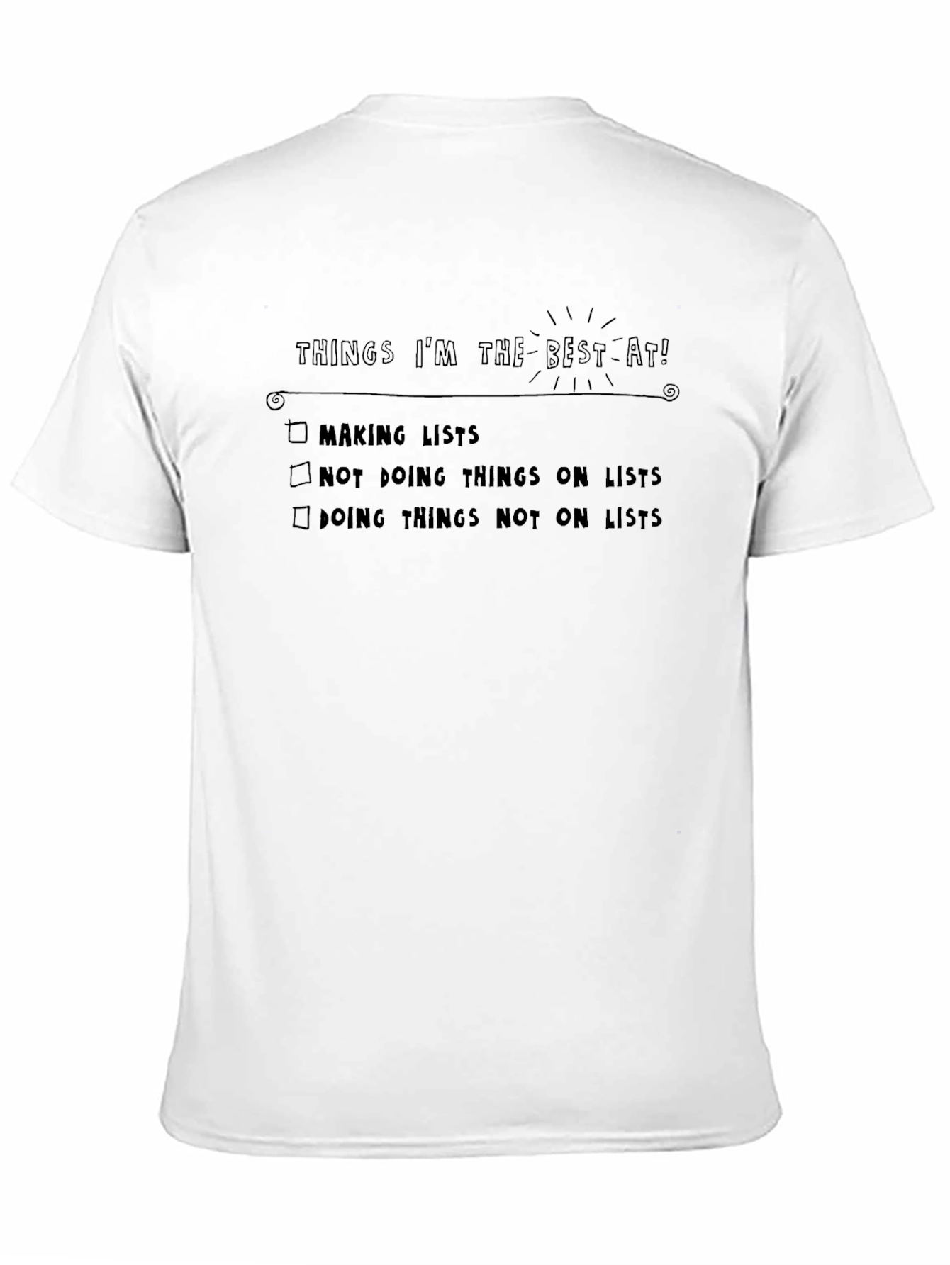 Black Things I'm Best At T-Shirt - Funny List Tee view 11
