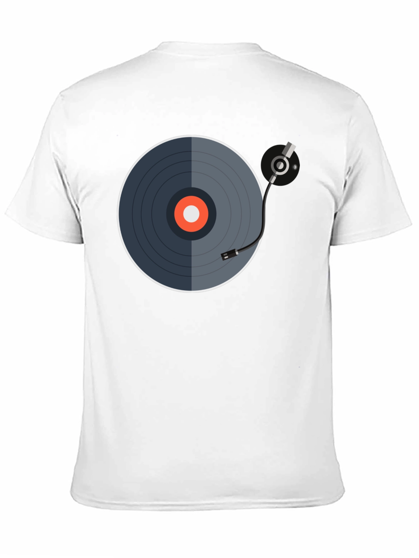 Black Retro Vinyl Record Graphic Tee - Black view 11