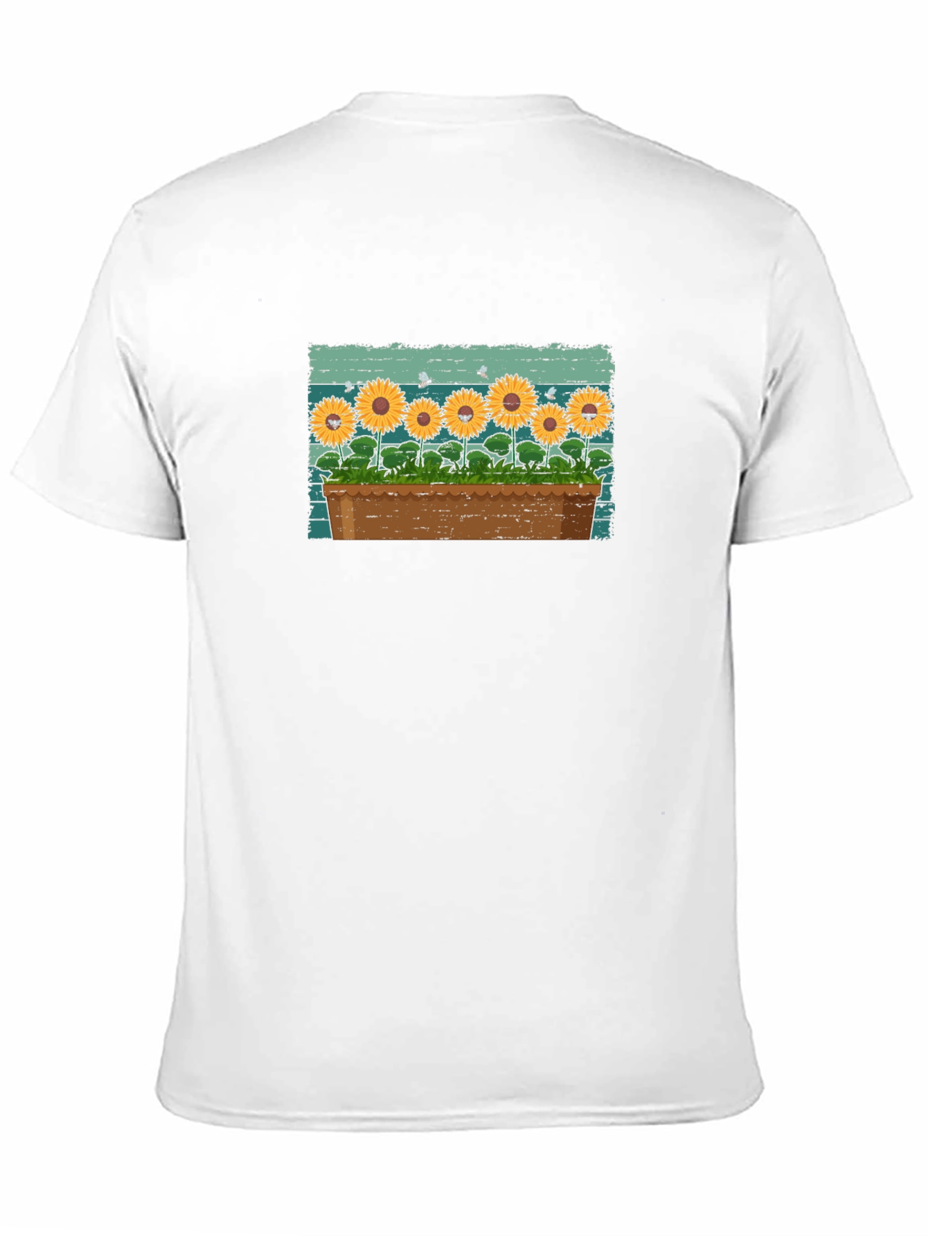 Black Sunflower Garden T-Shirt - Unique Graphic Tee view 11