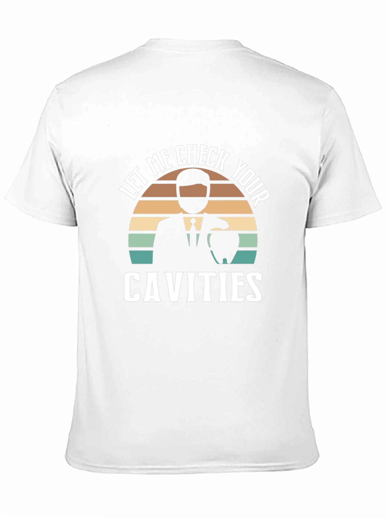 Black Dentist Check Cavities Retro Style T-Shirt view 11