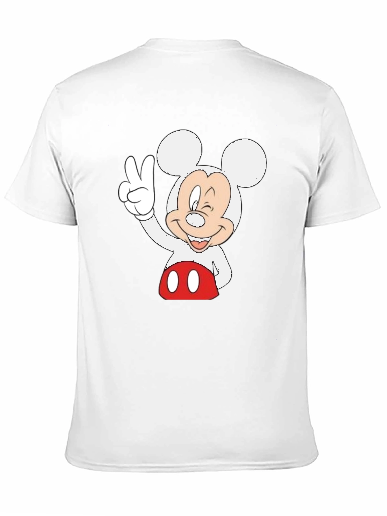 Black Mickey Mouse Peace Sign Black Graphic Tee view 11