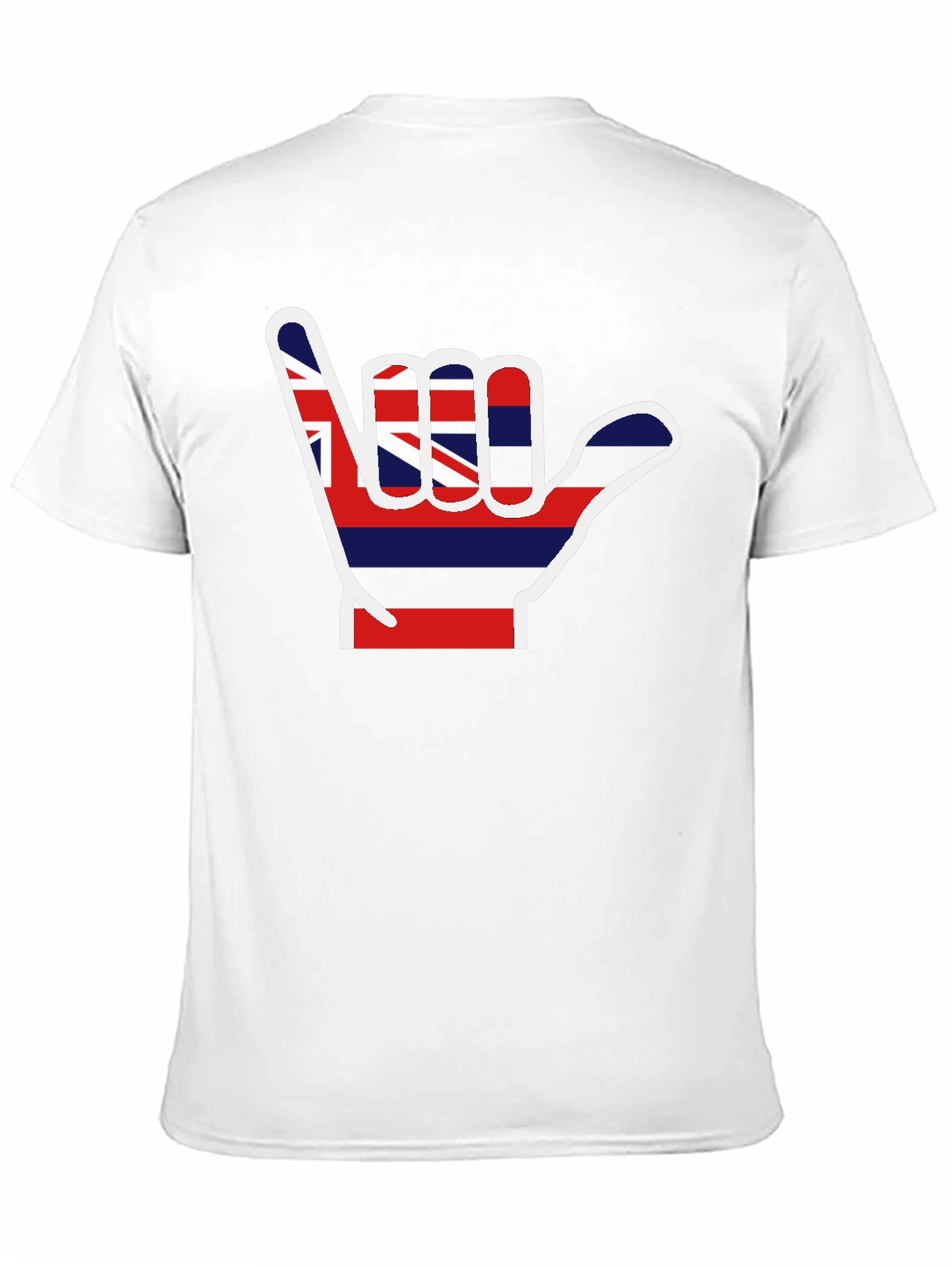 Black Hang Loose Hawaiian Flag Shaka Graphic T-Shirt view 11