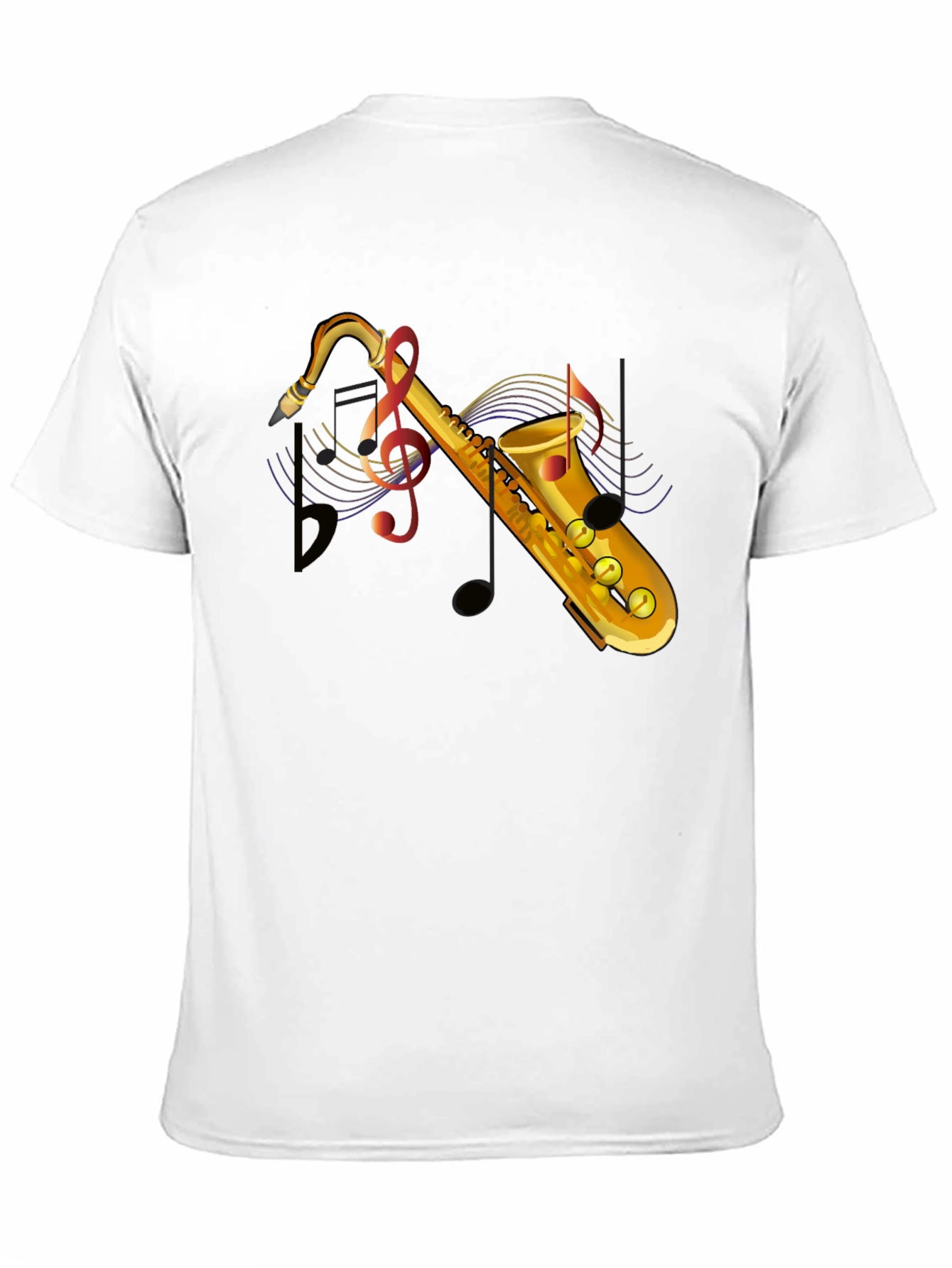 Black Saxophone Graphic T-Shirt - Music Lover Tee view 11