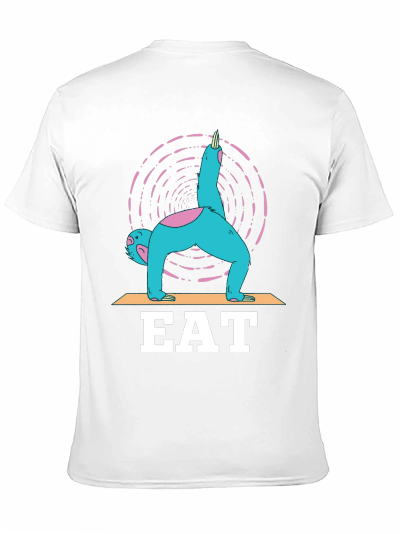 Black Yoga Sloth EAT T-Shirt - Relax and Recharge! view 11