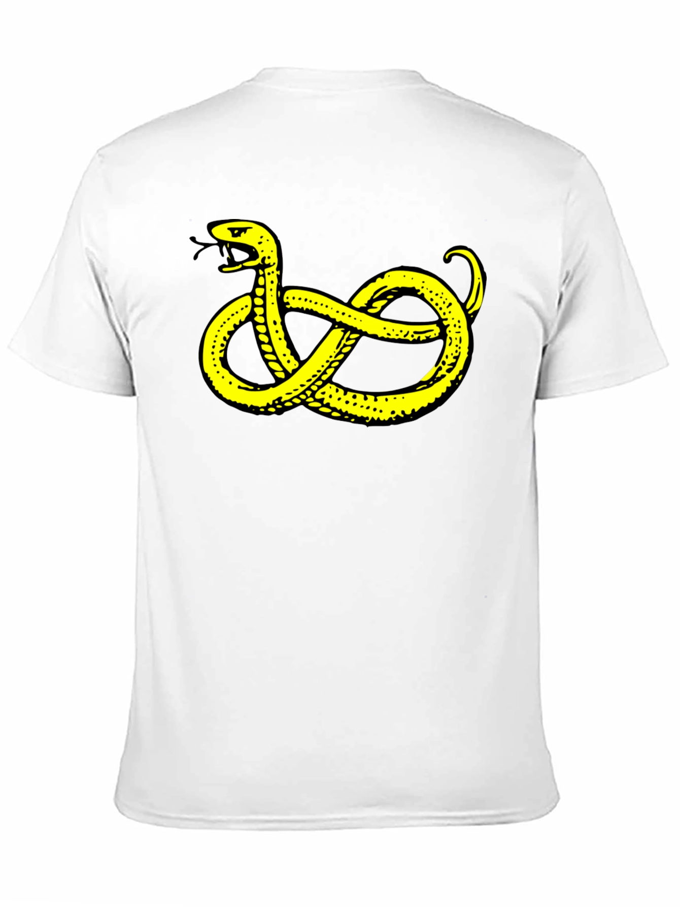 Black Black T-Shirt with Yellow Snake Graphic view 11