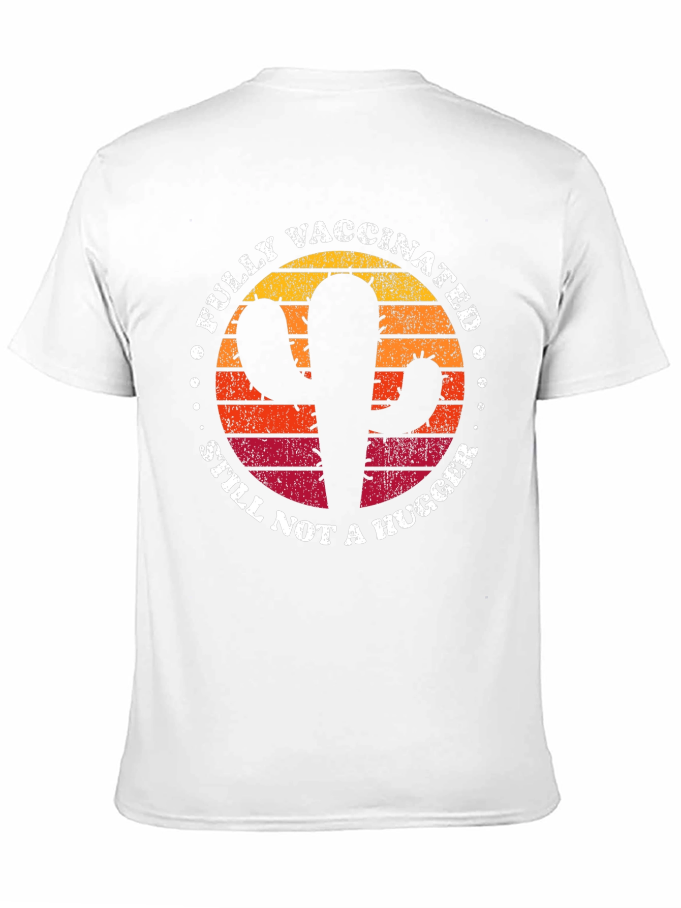 Black Fully Vaccinated Cactus T-Shirt - Still Not a Hugger view 11