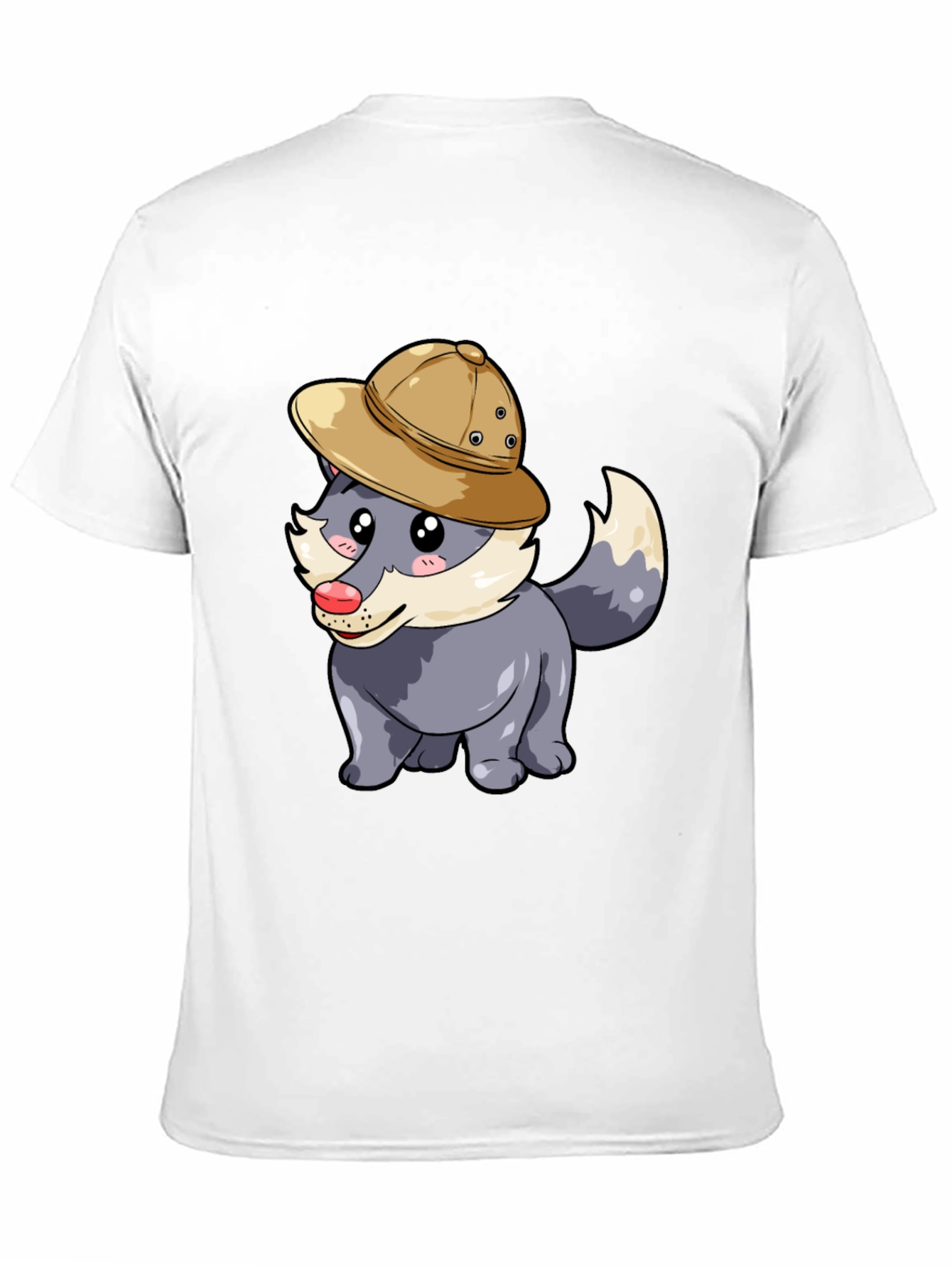 Black Safari Wolf Graphic Tee - Cute Animal Design view 11