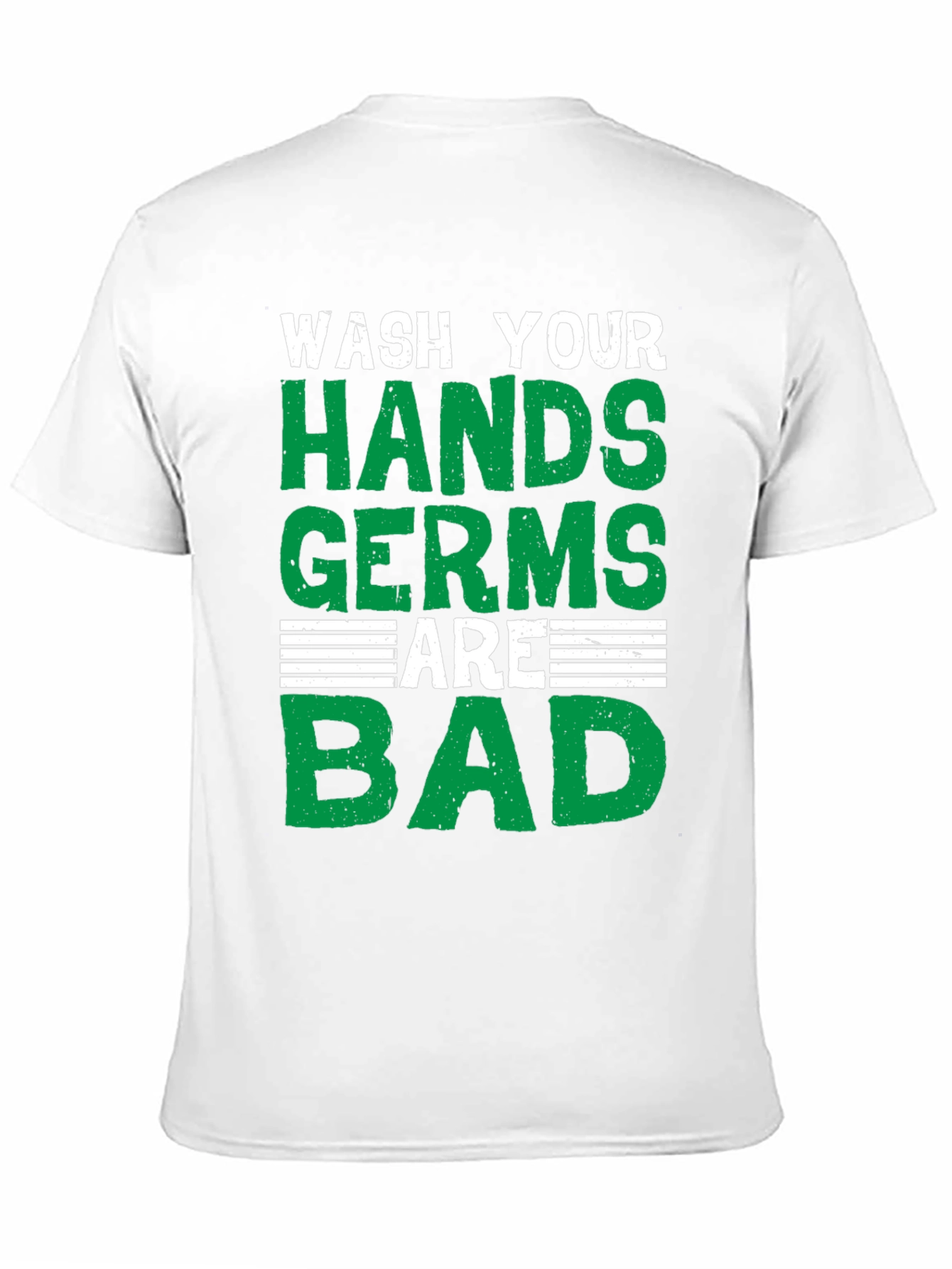 Black Wash Your Hands T-Shirt: Germs Are Bad view 11