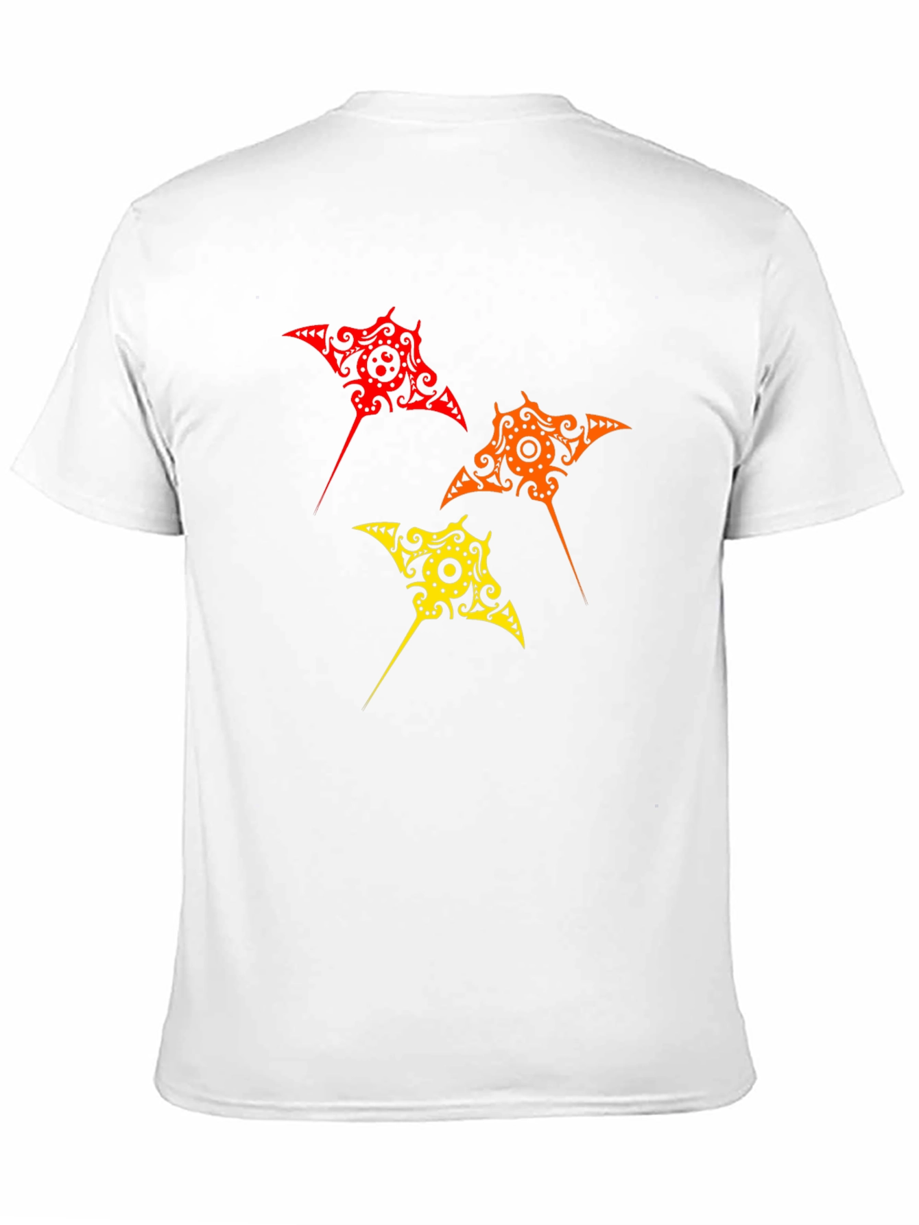 Black Manta Ray Graphic Tee - Unique Tribal Design view 11