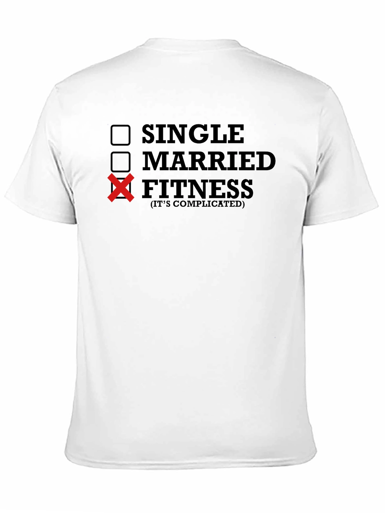 Black Fitness It's Complicated Men's Black T-Shirt view 11