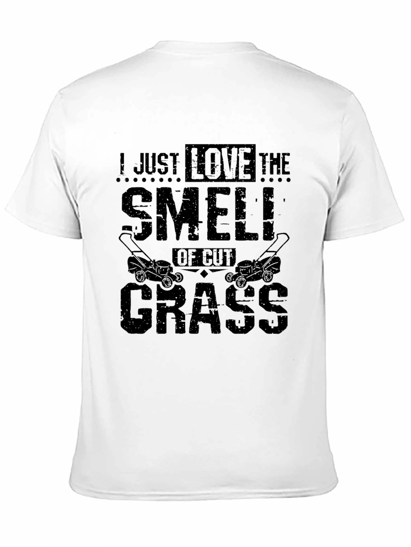 Black I Love The Smell of Cut Grass Black T-Shirt view 11