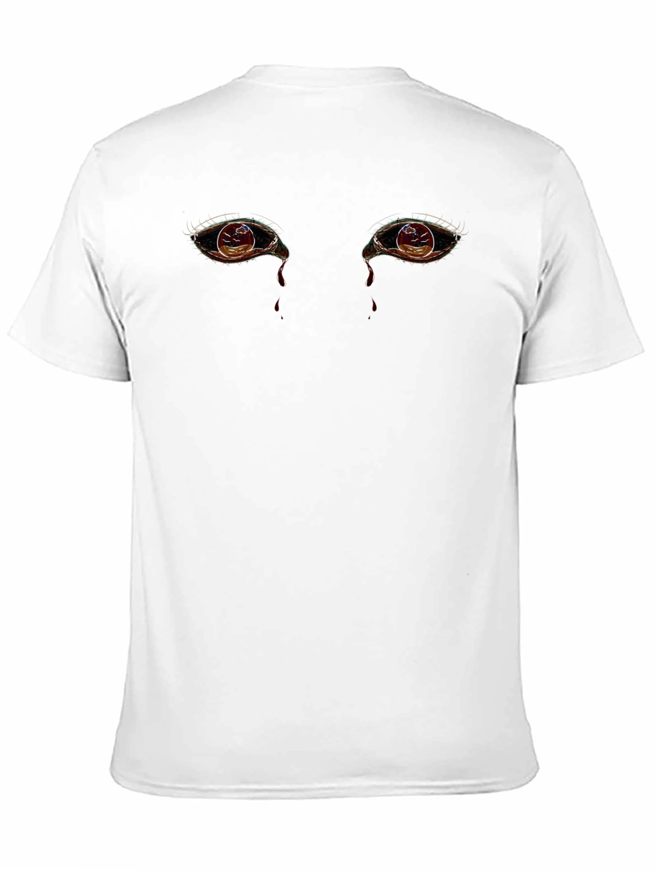 Black Bleeding Eyes Graphic Tee - Unique Design view 11