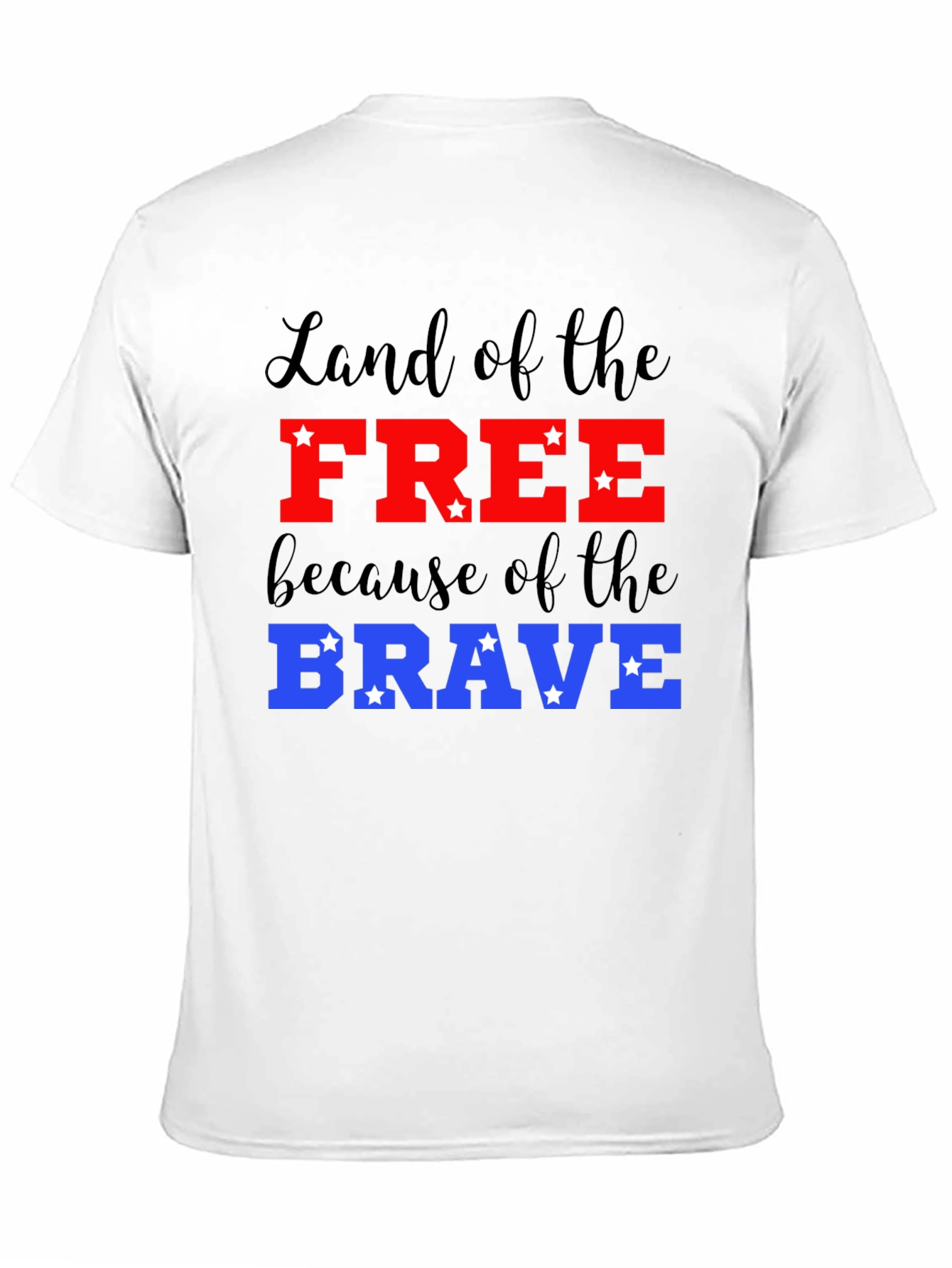 Black Patriotic Land of the Free T-Shirt view 11