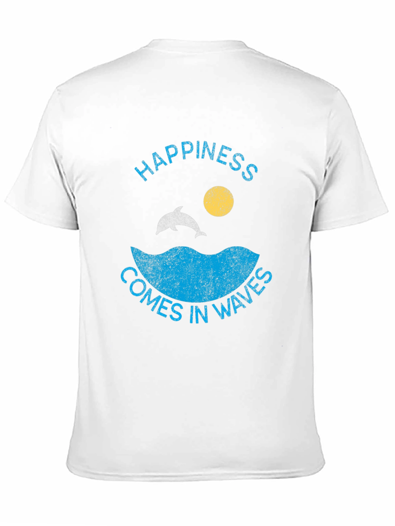 Black Happiness Comes in Waves Graphic Tee view 11