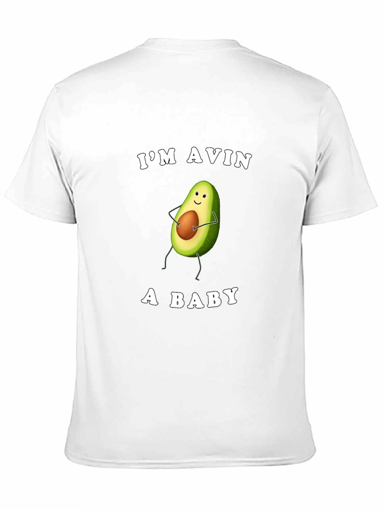 Black Funny Avocado T-Shirt - I'm Avin A Baby view 11