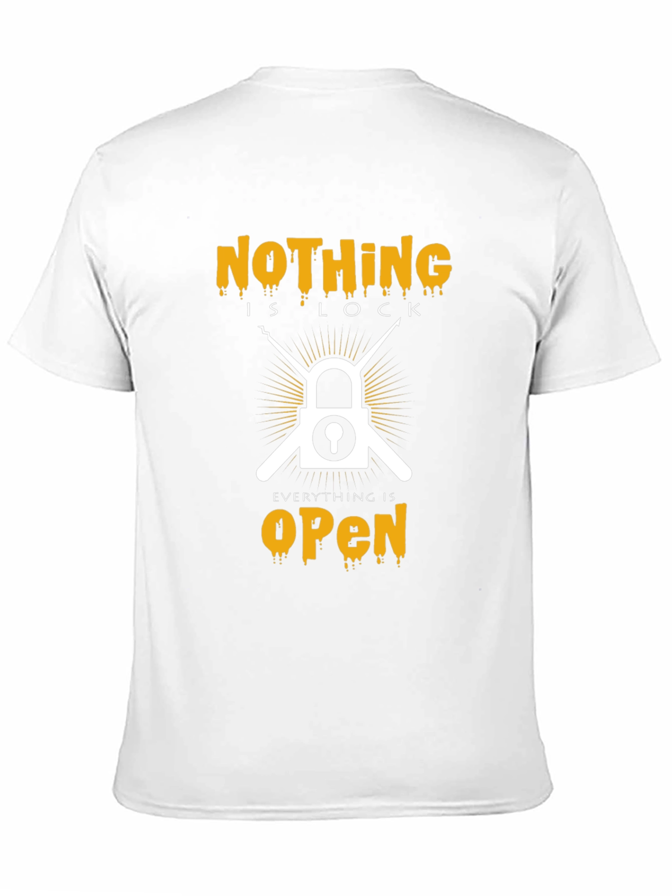 Black Nothing Is Lock T-Shirt - Everything Is Open Tee view 11