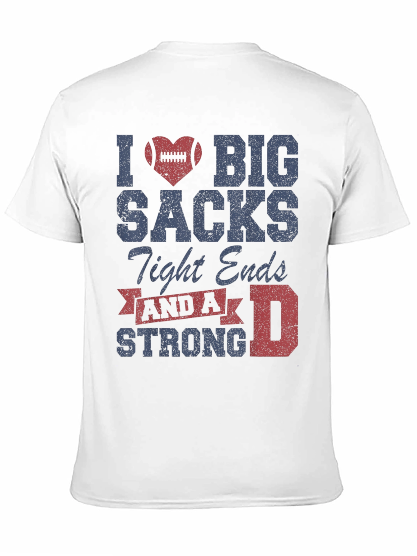 Black I Heart Big Sacks T-Shirt - Football Humor Tee view 11