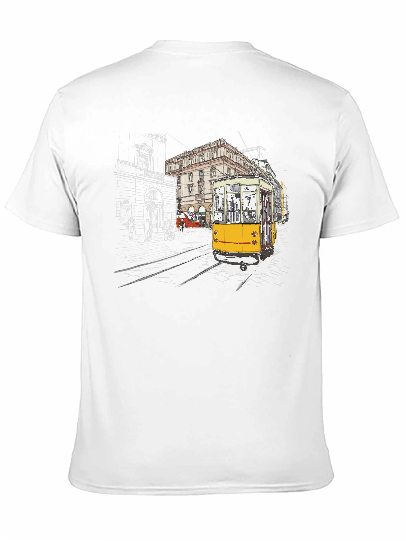 Black Urban Tram Graphic Tee - Black view 11