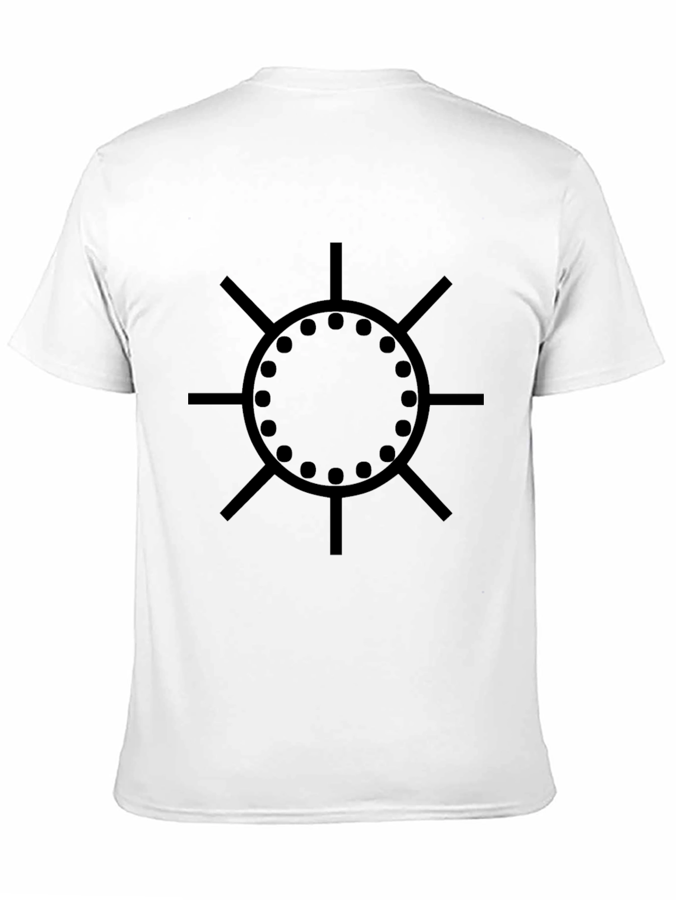 Black Geometric Graphic Print Black T-Shirt view 11