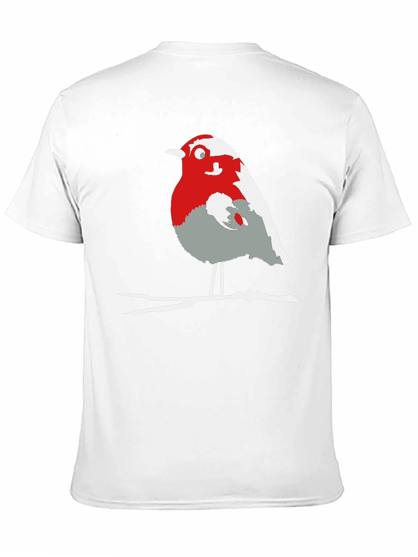 Black Robin Bird Graphic Tee - Casual Black T-Shirt view 11