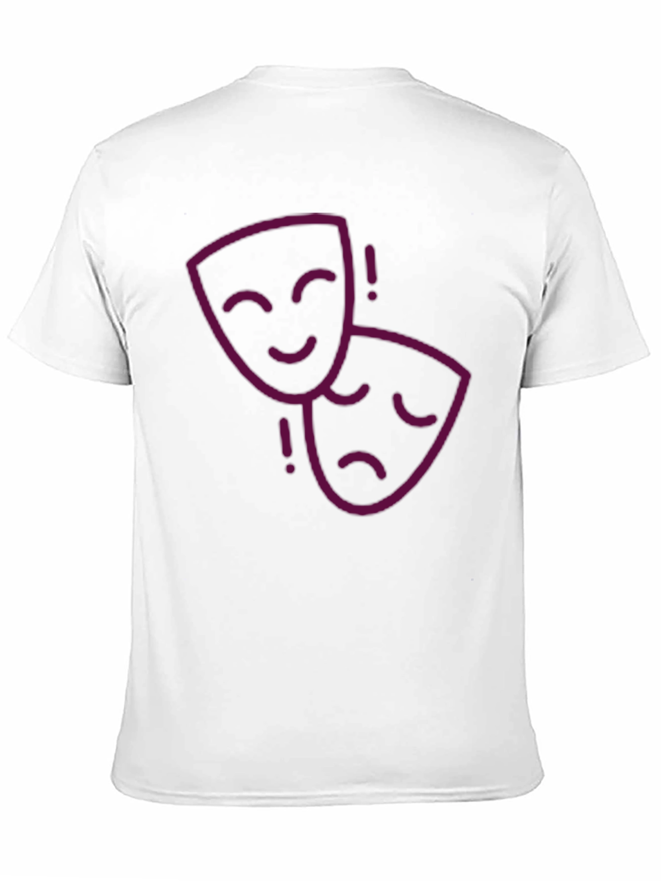 Drama Masks Graphic Tee - Unisex Black T-Shirt - 11