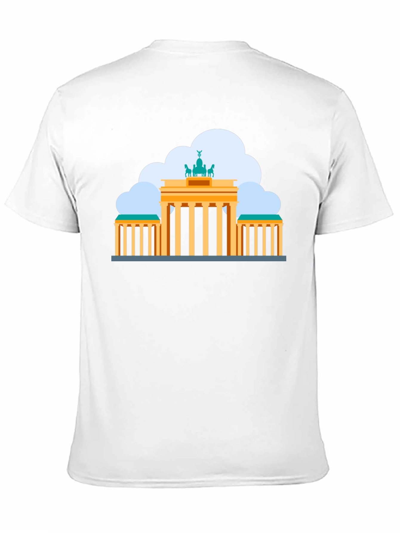 Black Berlin Brandenburg Gate Black T-Shirt view 11