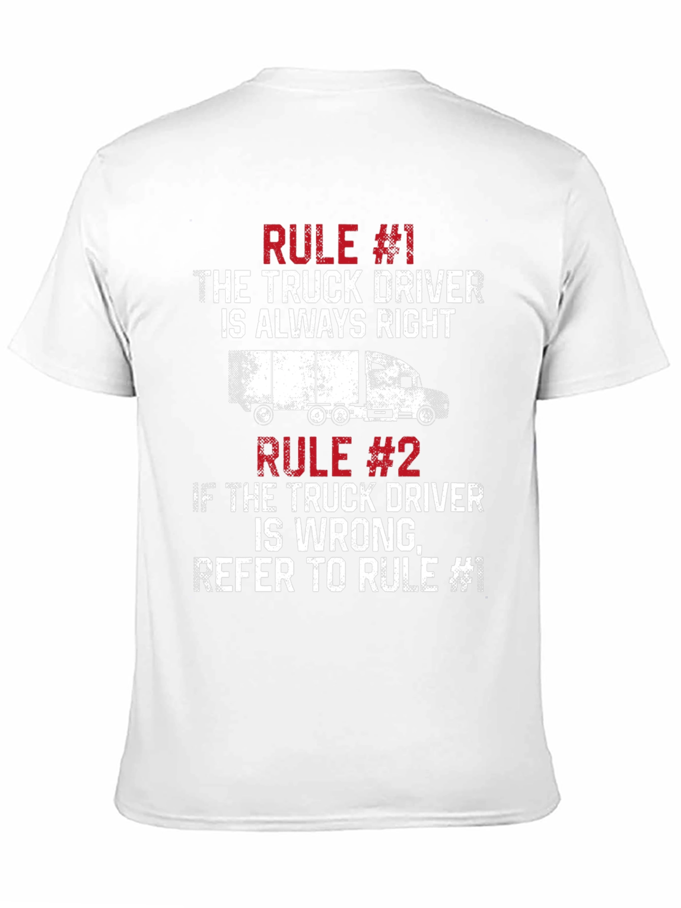 Black Truck Driver Rules T-Shirt - Funny Slogan Tee view 11