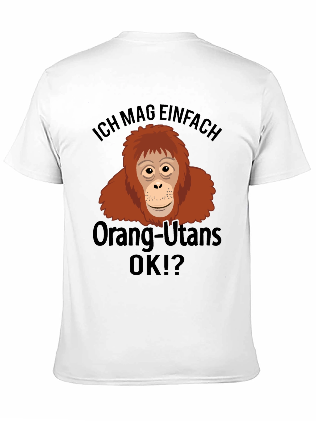 Black Ich Mag Orang-Utans OK?! Black T-Shirt view 11