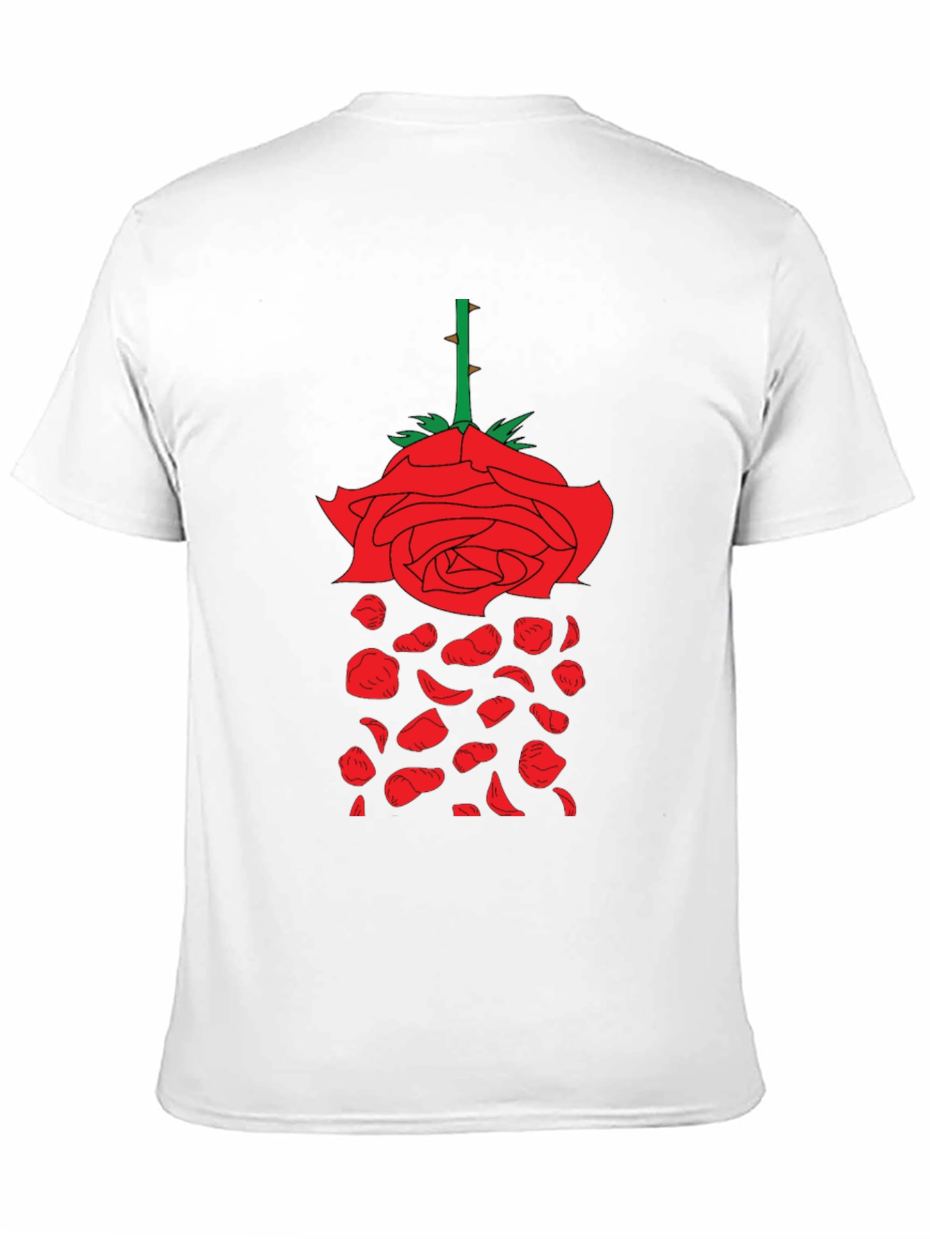 Rose Graphic T-Shirt - Unique Falling Petals Design - 11