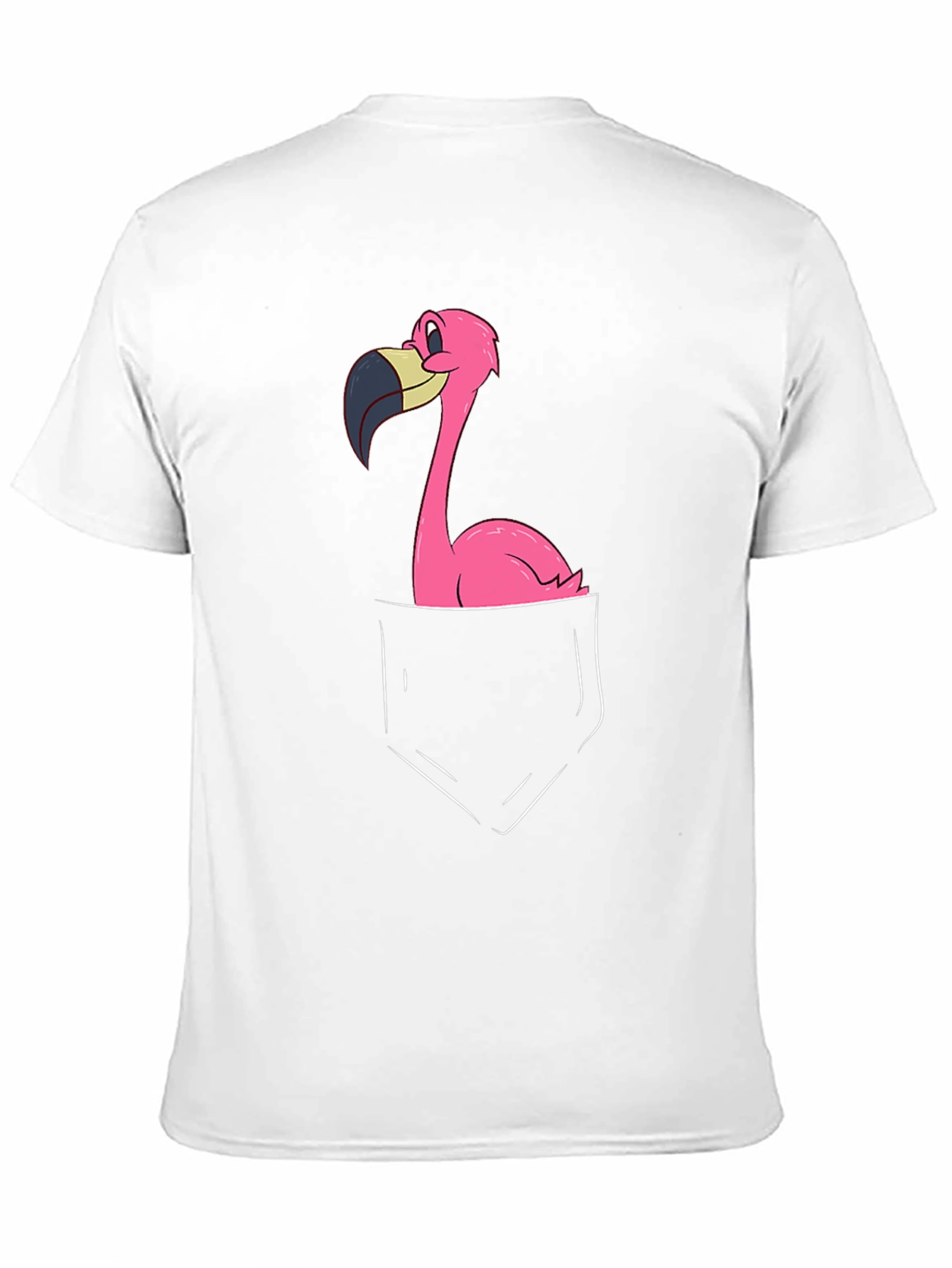 Black Flamingo Pocket Graphic Tee - Black Cotton Blend view 11