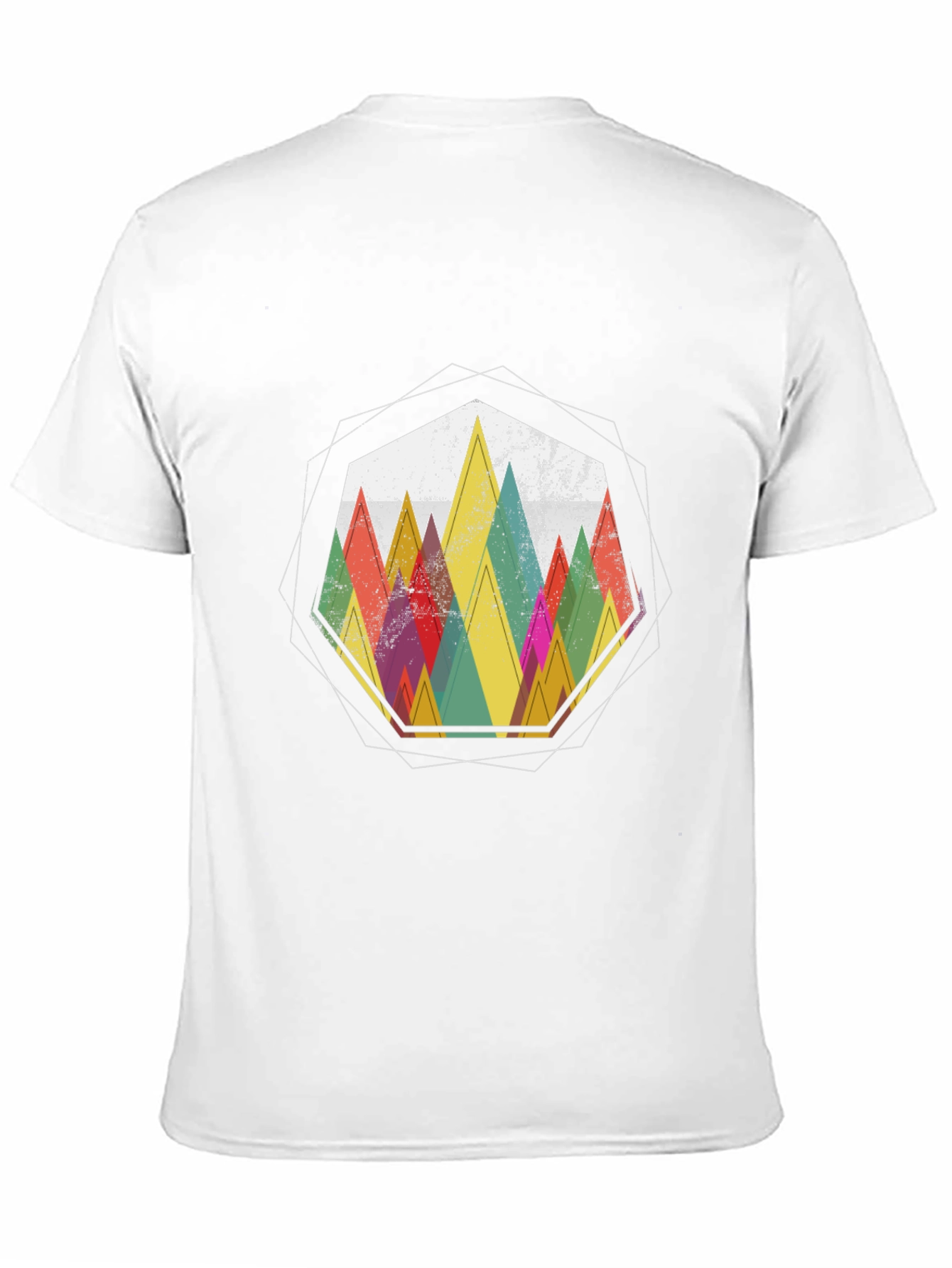 Black Geometric Mountain Graphic Tee - Stylish Casual Wear view 11