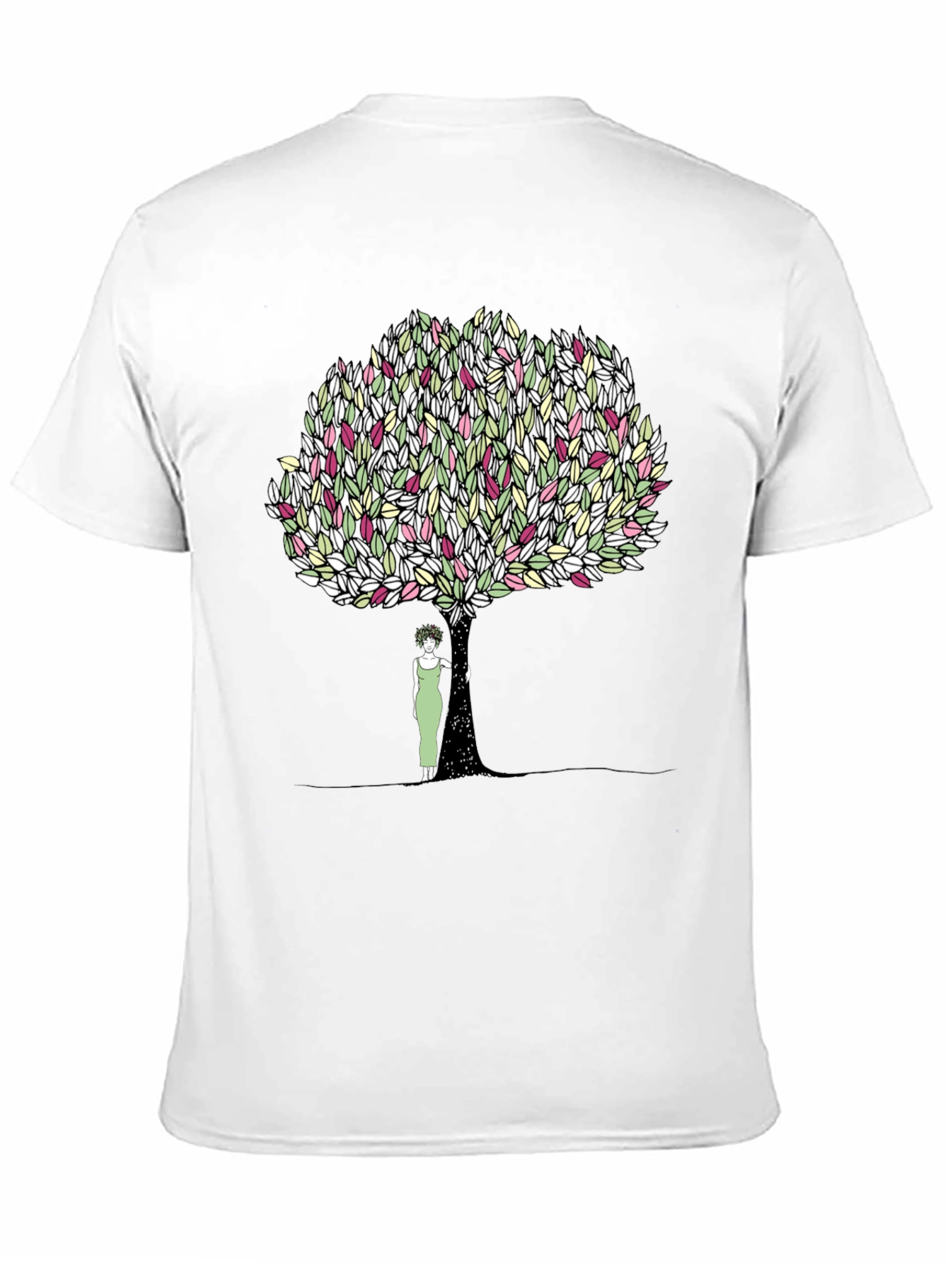 Black Nature's Embrace Graphic T-Shirt view 11