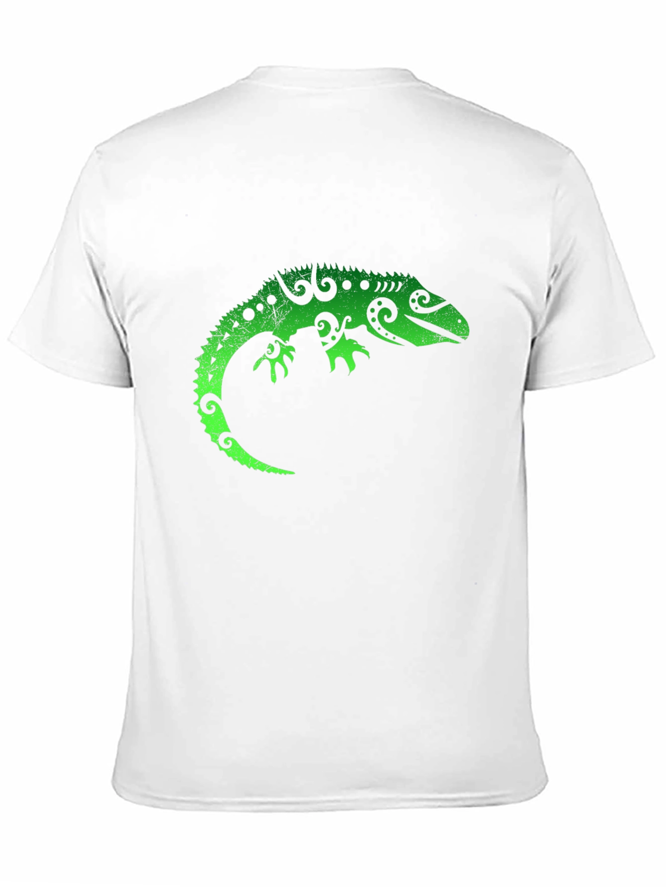 Black Green Lizard Graphic Tee - Cool Reptile T-Shirt view 11