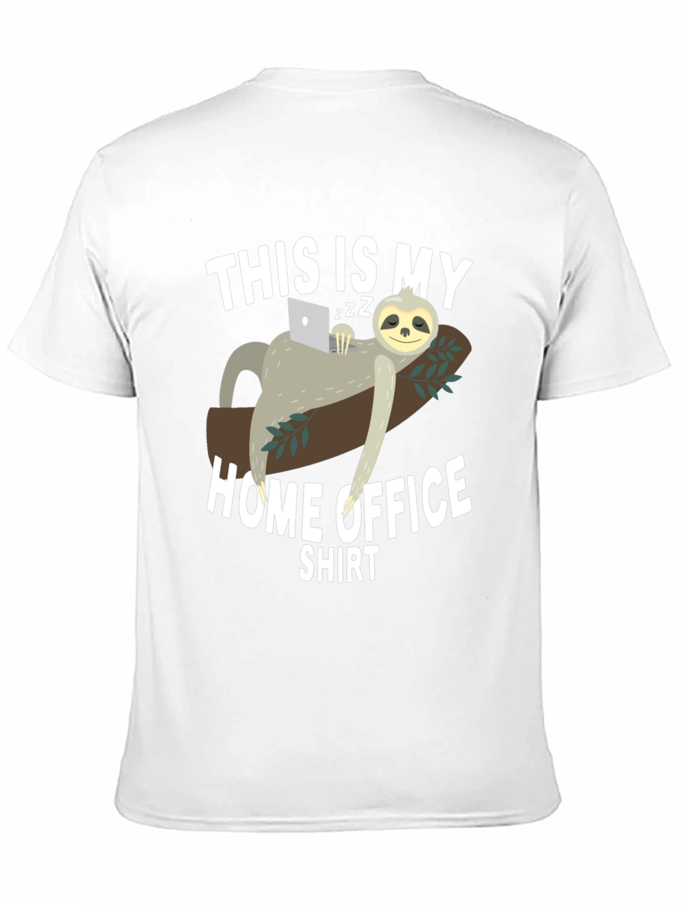 Black Home Office Sloth T-Shirt - Work From Home Tee view 11