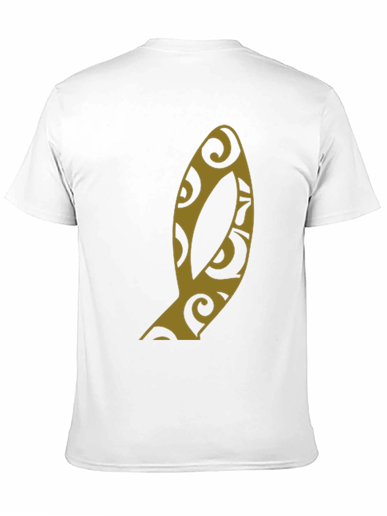 Black Stylish Black T-Shirt with Unique Gold Graphic Print view 11