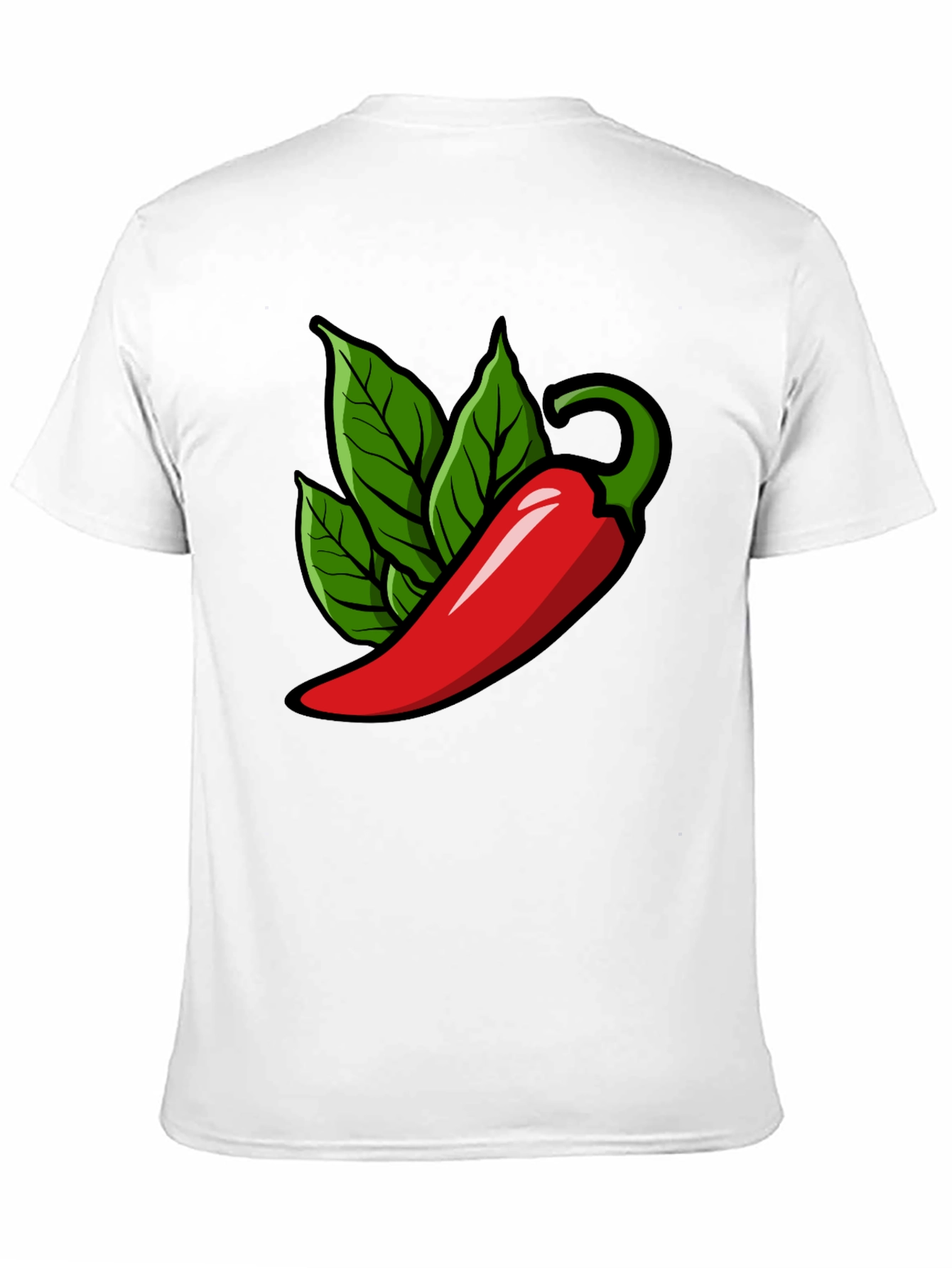 Black Spicy Pepper Graphic Tee - Black Cotton T-Shirt view 11
