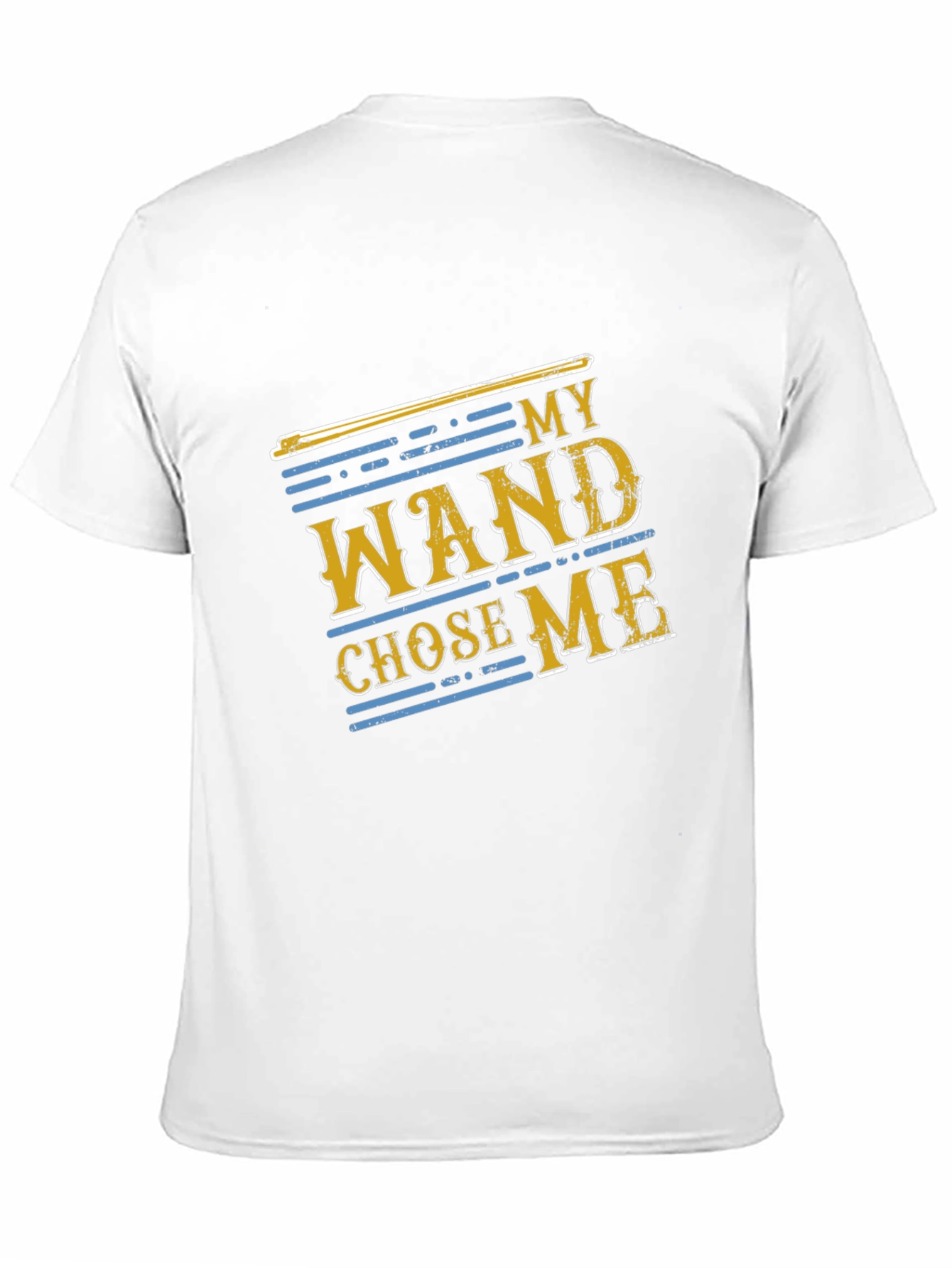 Black My Wand Chose Me Black Cotton T-Shirt view 11